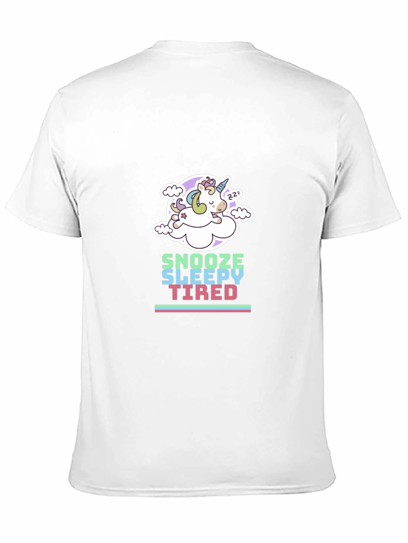Black Snooze Sleepy Tired T-Shirt - Unicorn Design view 11