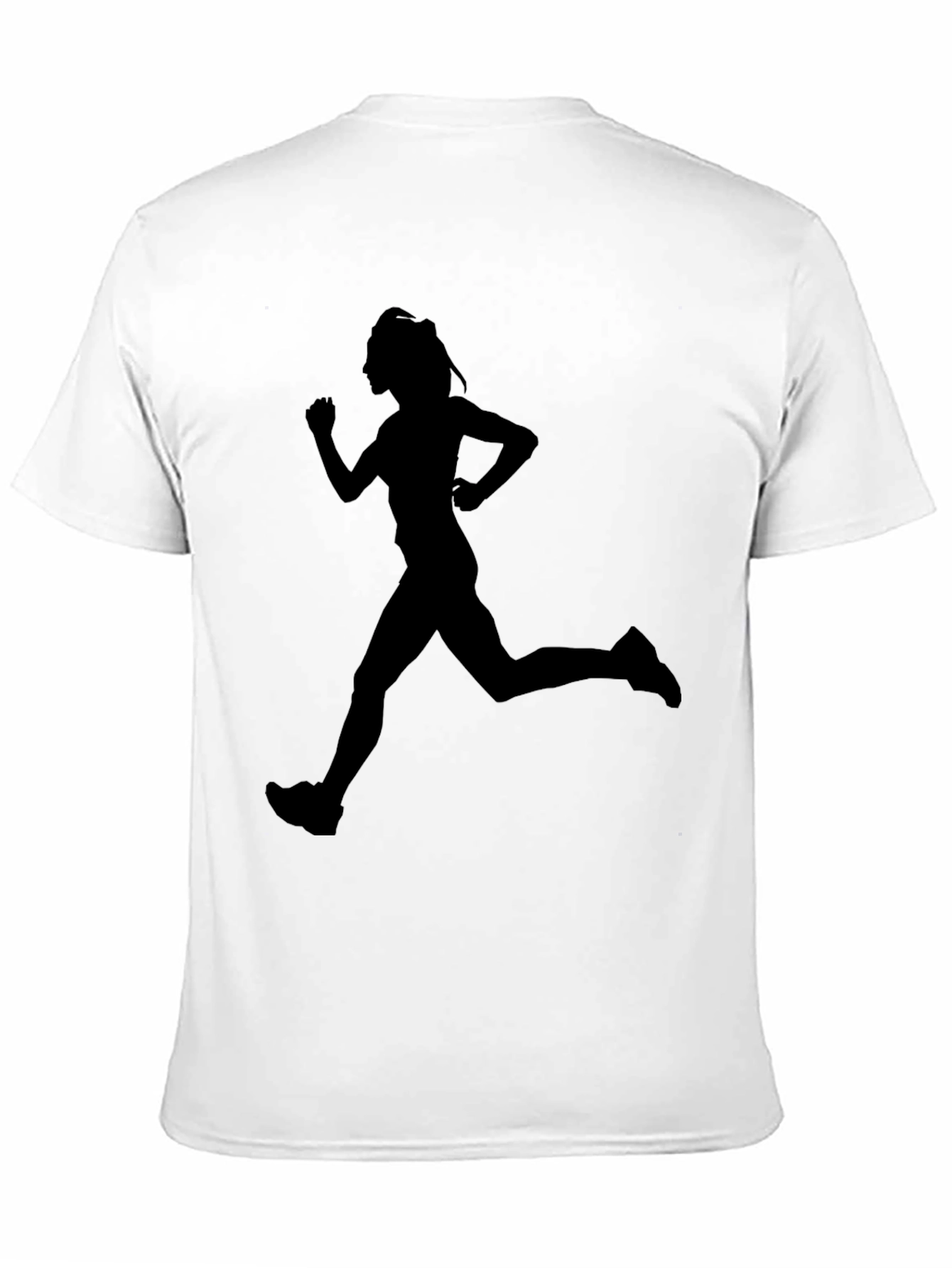 Black Runner Silhouette Black Graphic Tee view 11