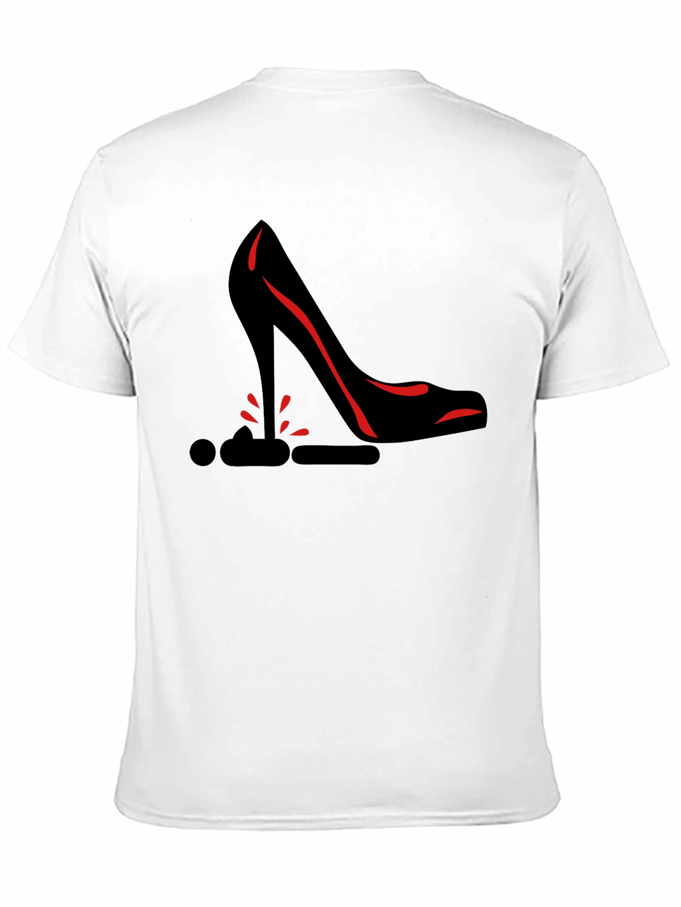 Black High Heel Graphic Black T-Shirt view 11