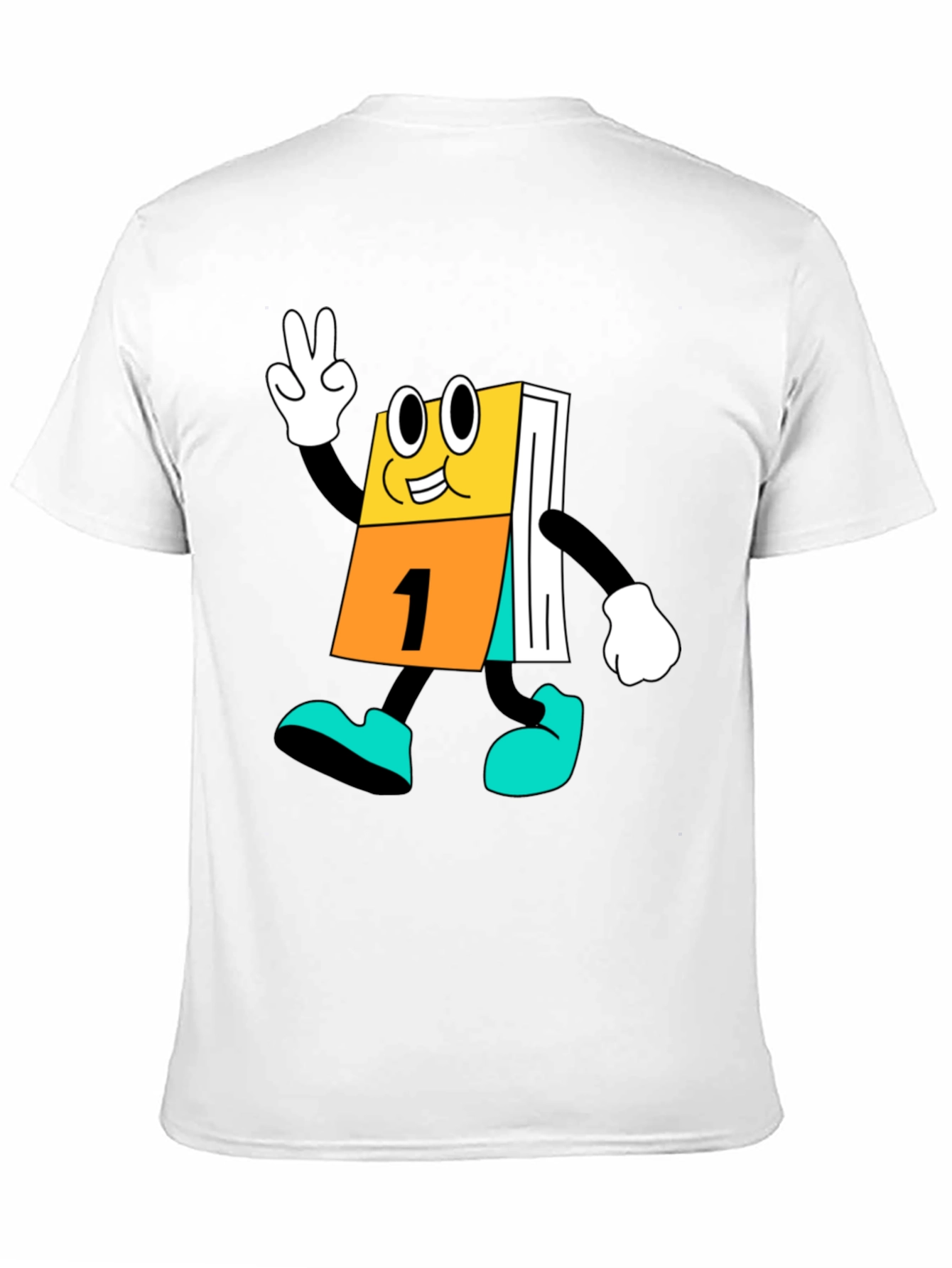 Black Cartoon Calendar Black T-Shirt view 11