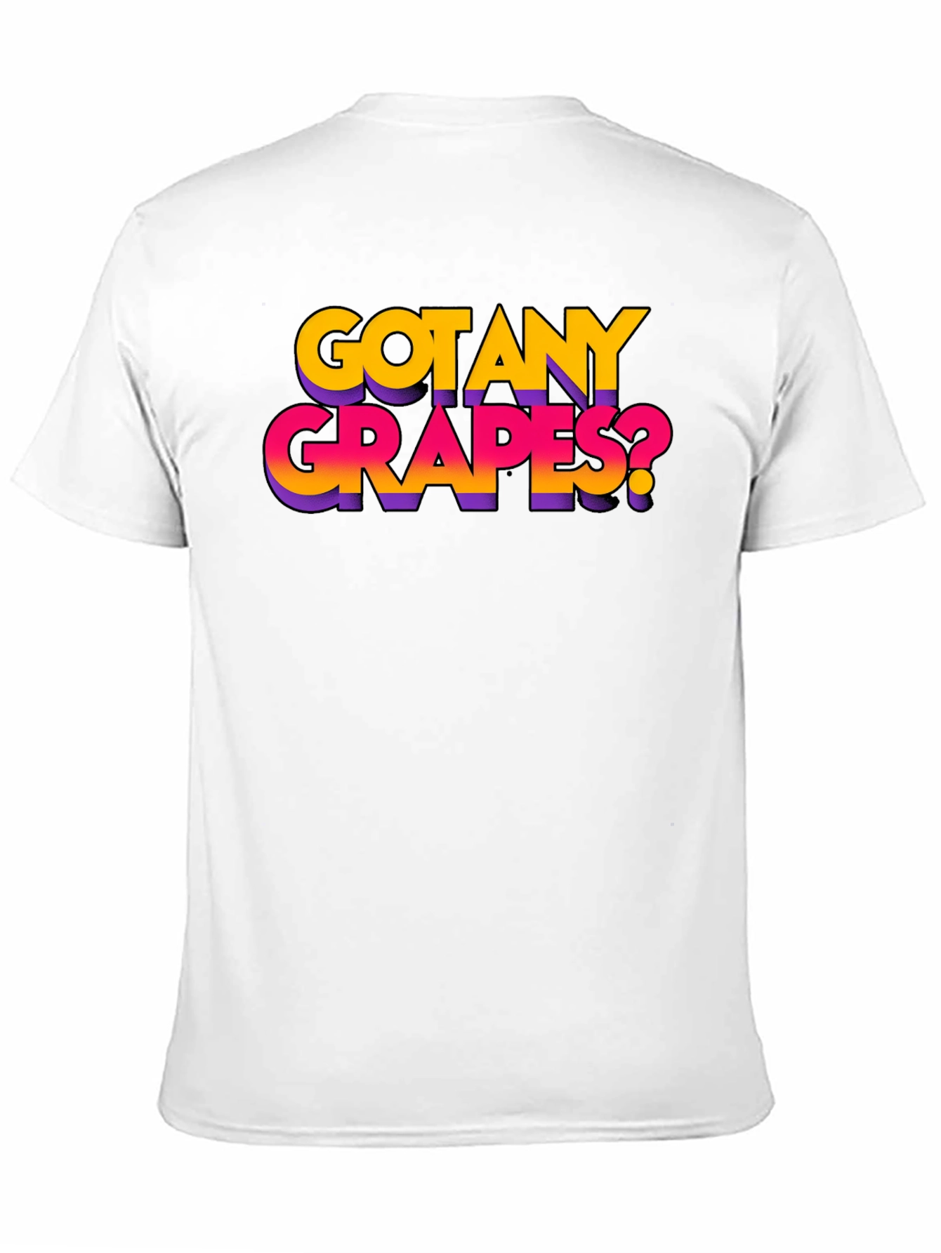 Black Got Any Grapes? Black Graphic T-Shirt view 11