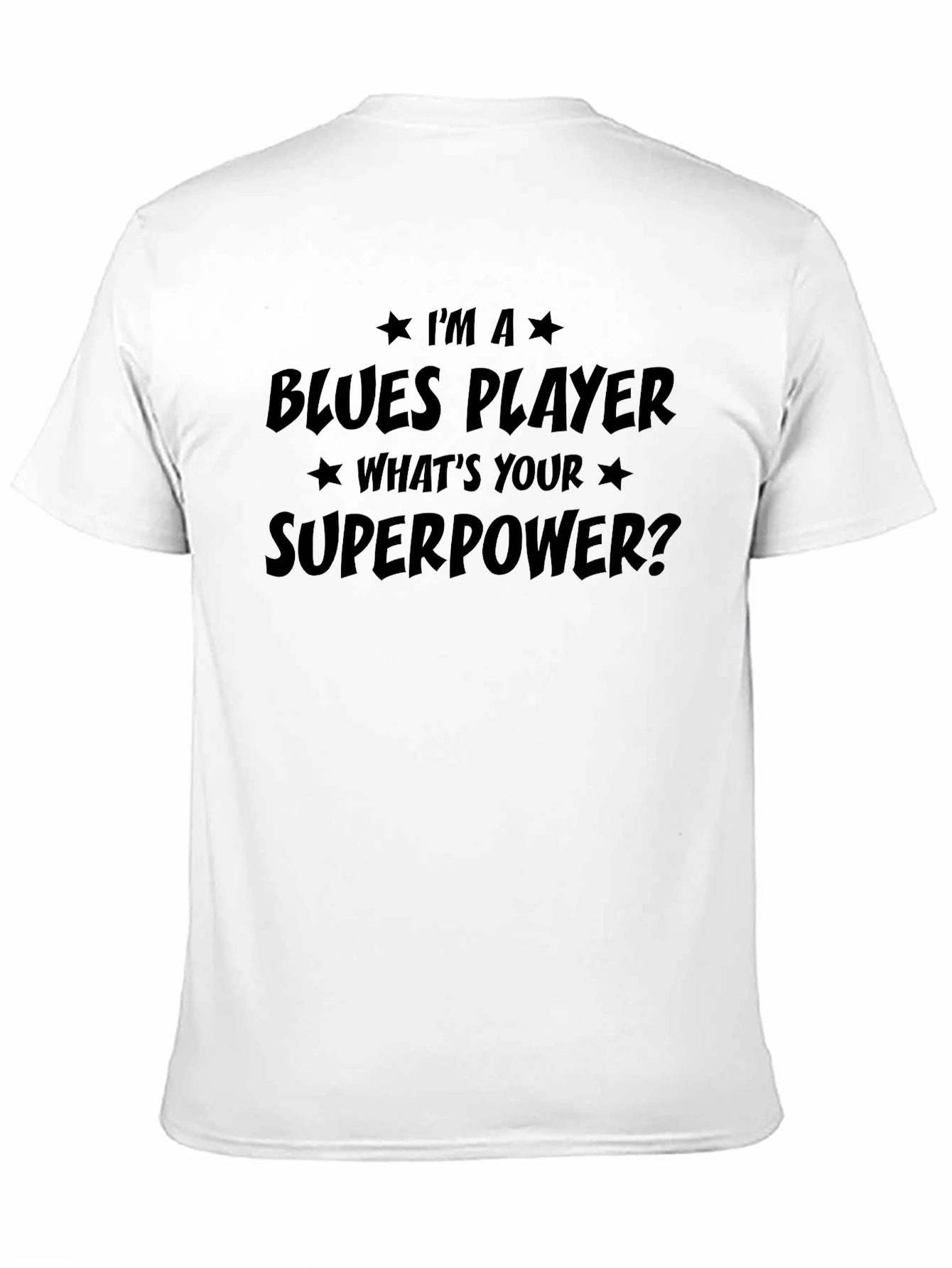Black Blues Player Superpower T-Shirt - Musician Tee view 11