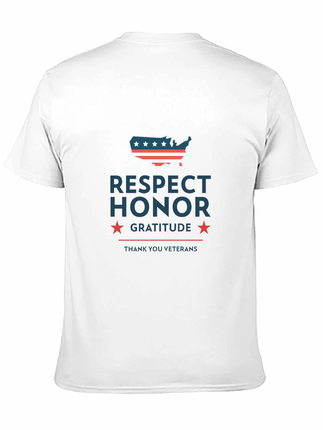Black Respect Honor Gratitude Veterans T-Shirt view 11