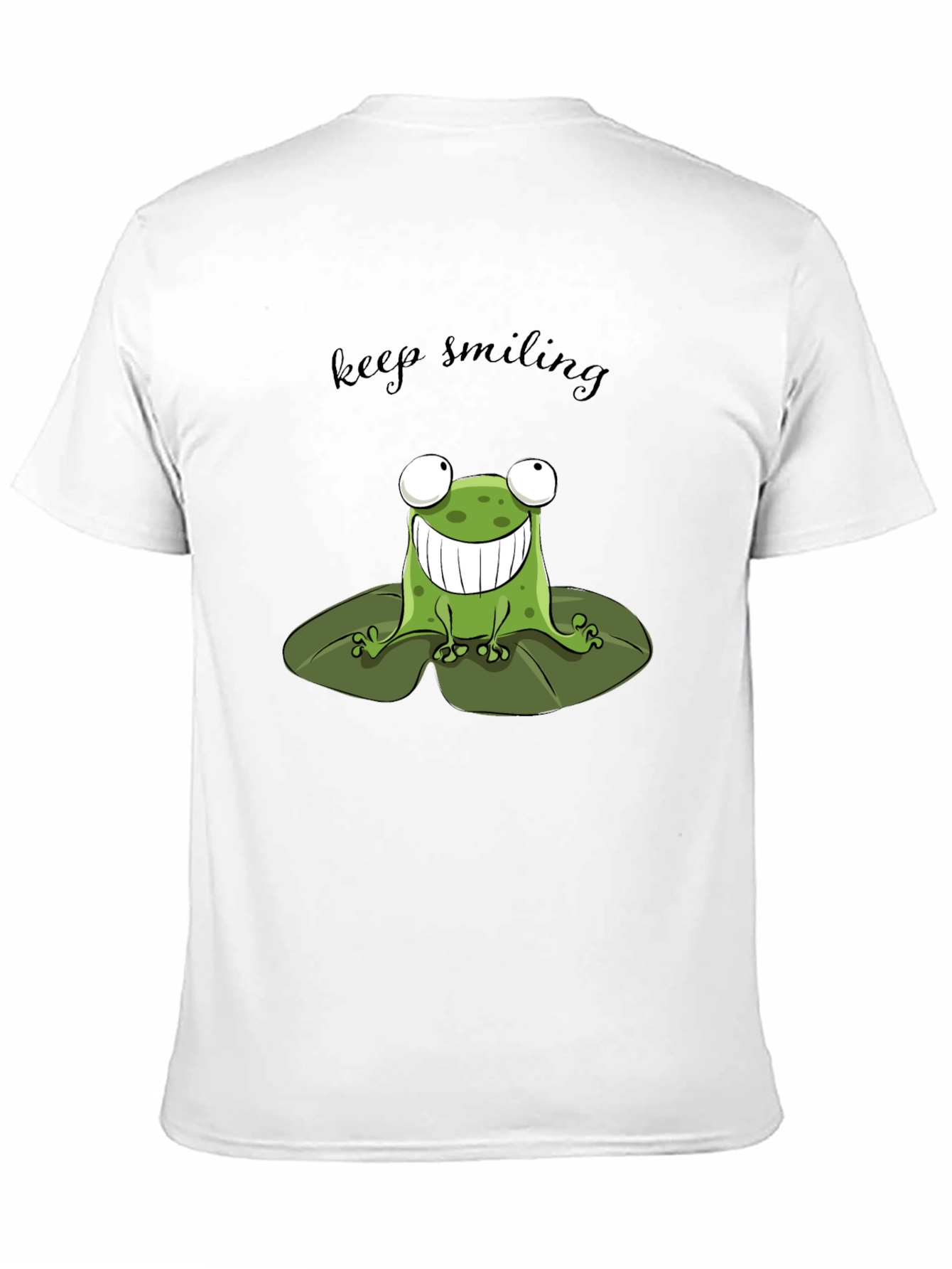 Black Keep Smiling Frog Graphic Tee - Black Cotton Comfort view 11