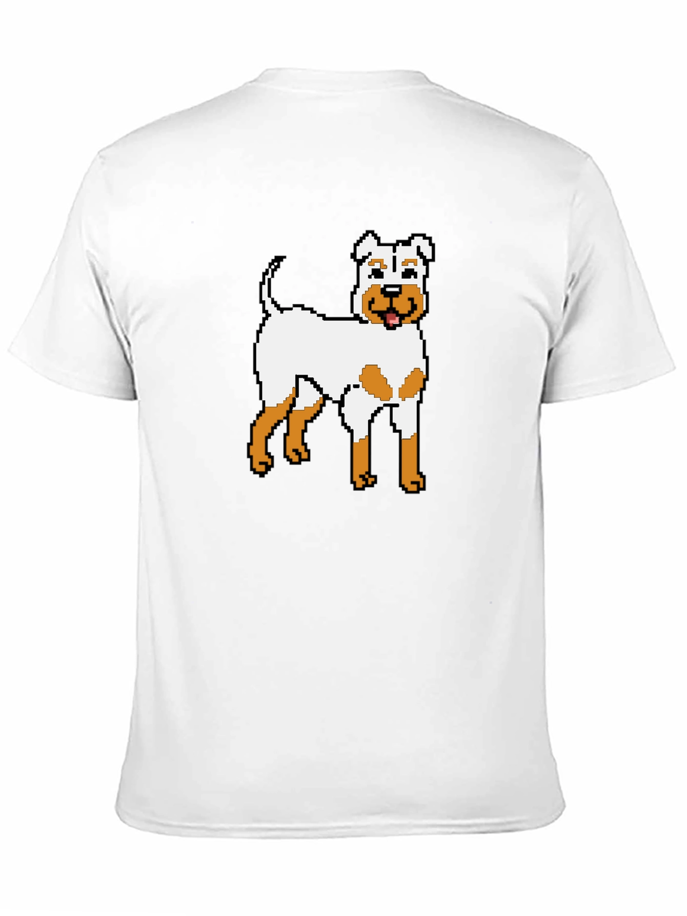 Black Pixel Dog Graphic T-Shirt - Unique Canine Design view 11