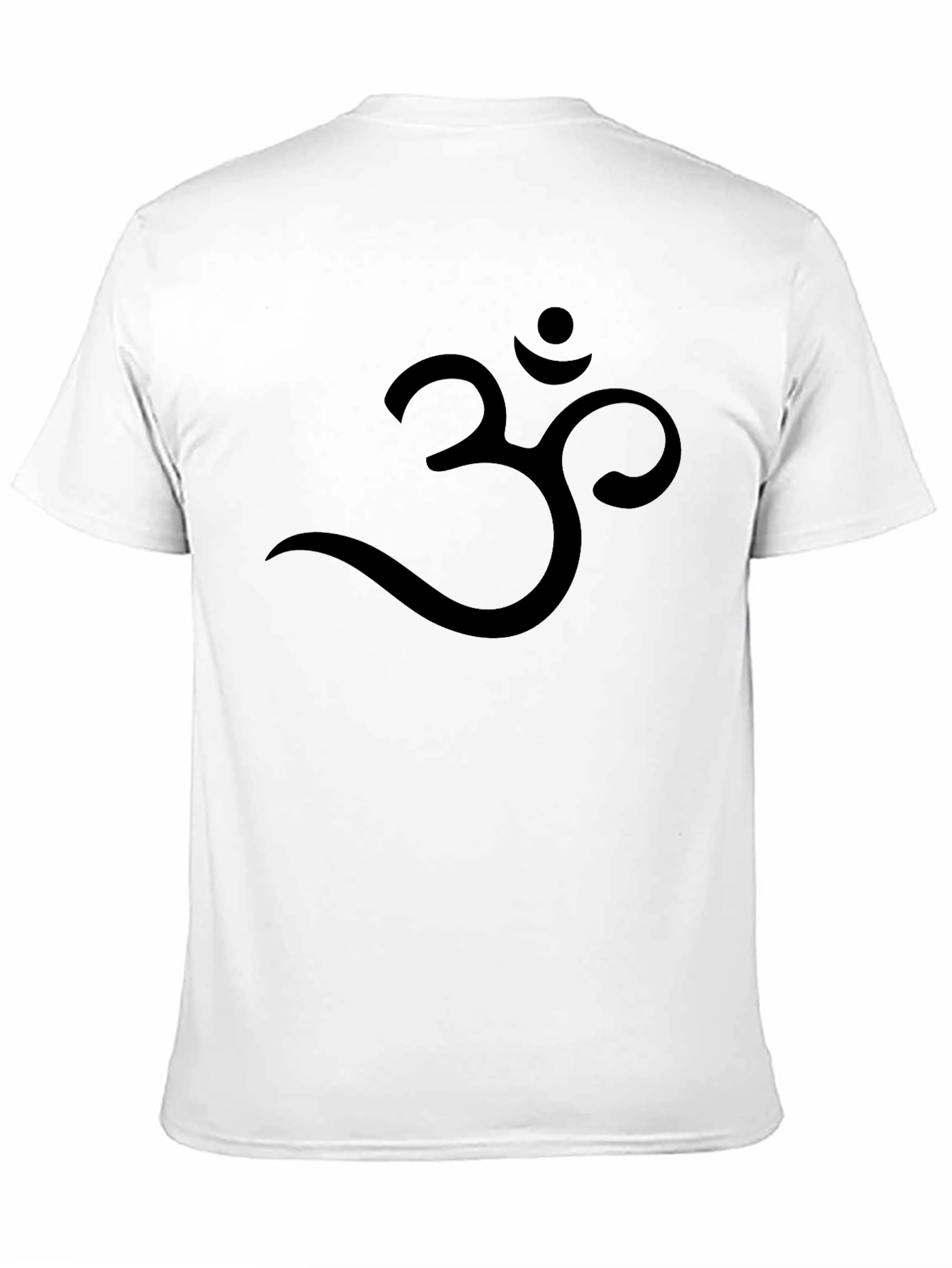 Black Om Symbol Graphic Tee - Relaxed Fit Black T-Shirt view 11