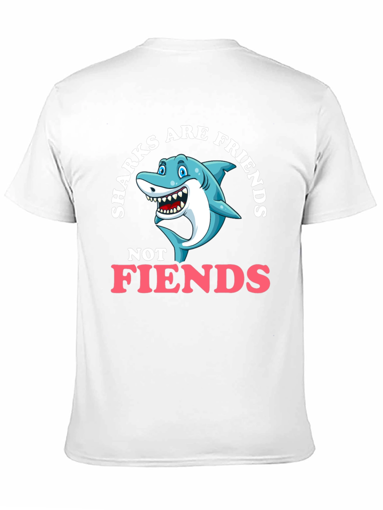 Black Sharks Are Friends T-Shirt - Funny Graphic Tee view 11