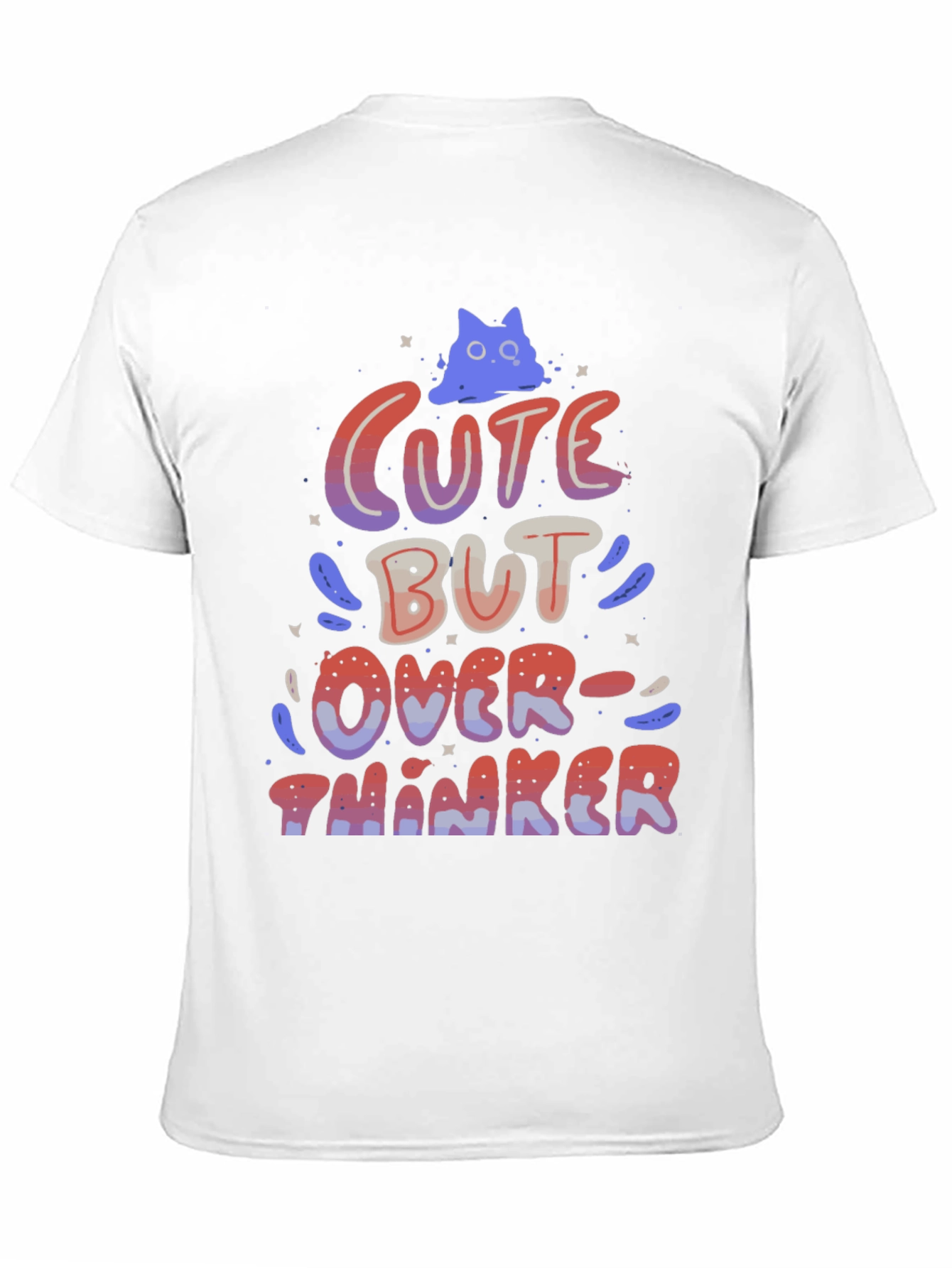 Black Cute But Overthinker Graphic T-Shirt view 11
