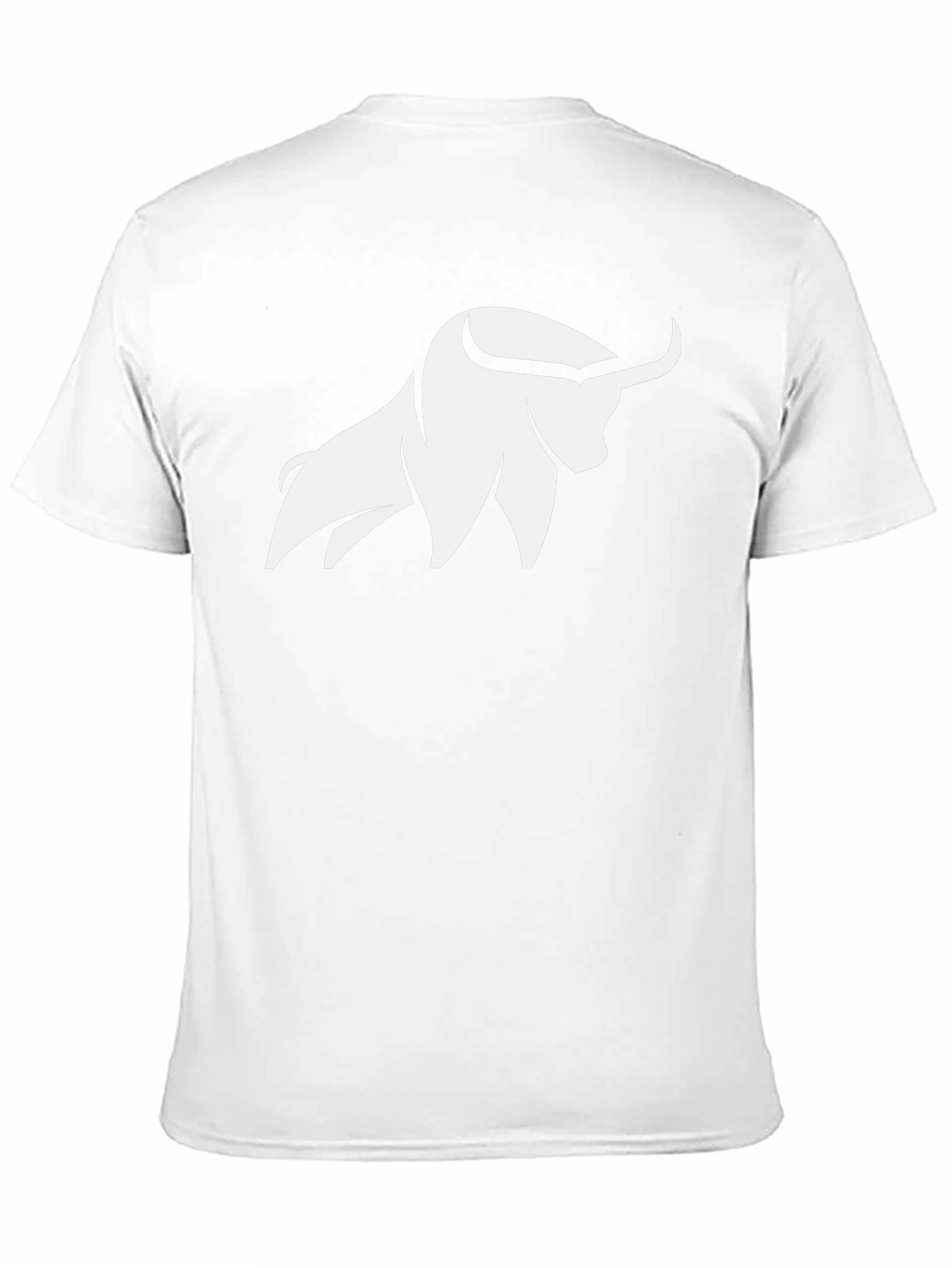 Black Black T-Shirt with White Bull Graphic view 11