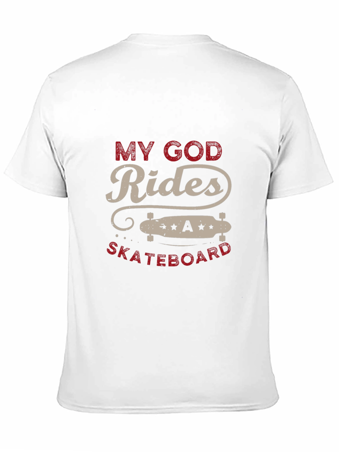 Black My God Rides A Skateboard T-Shirt view 11