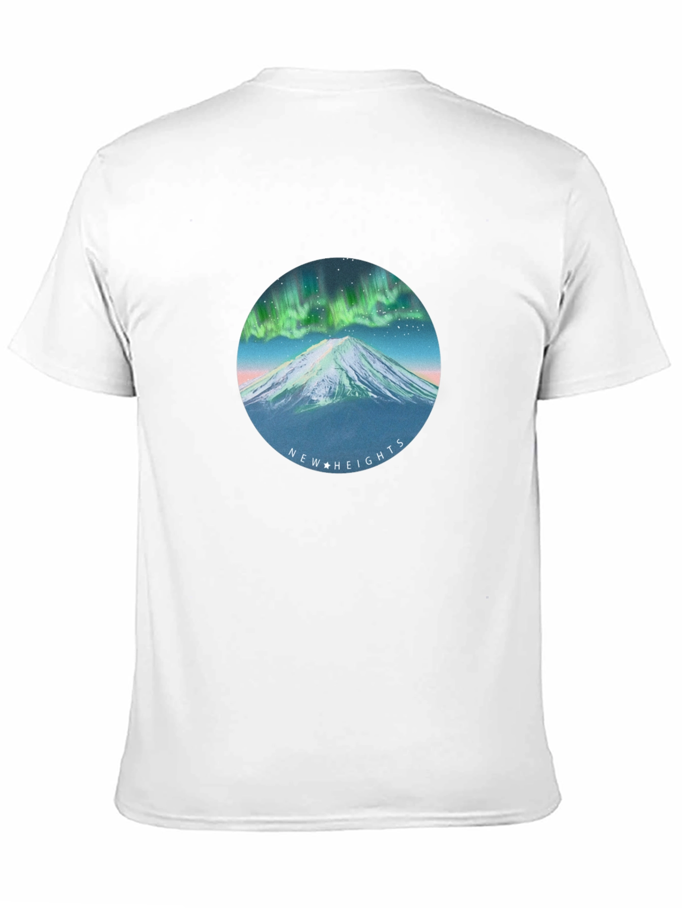 Black Aurora Mountain T-Shirt - New Heights Graphic Tee view 11