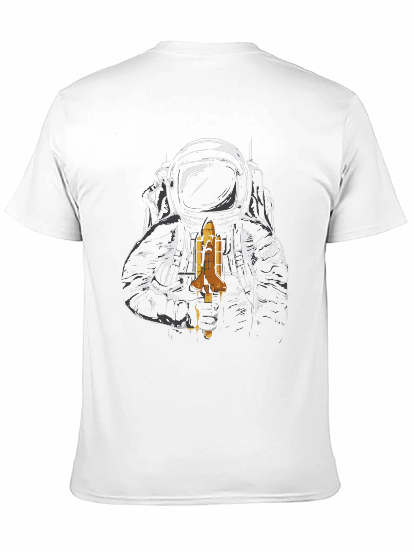 Black Astronaut Space Shuttle Graphic Tee view 11