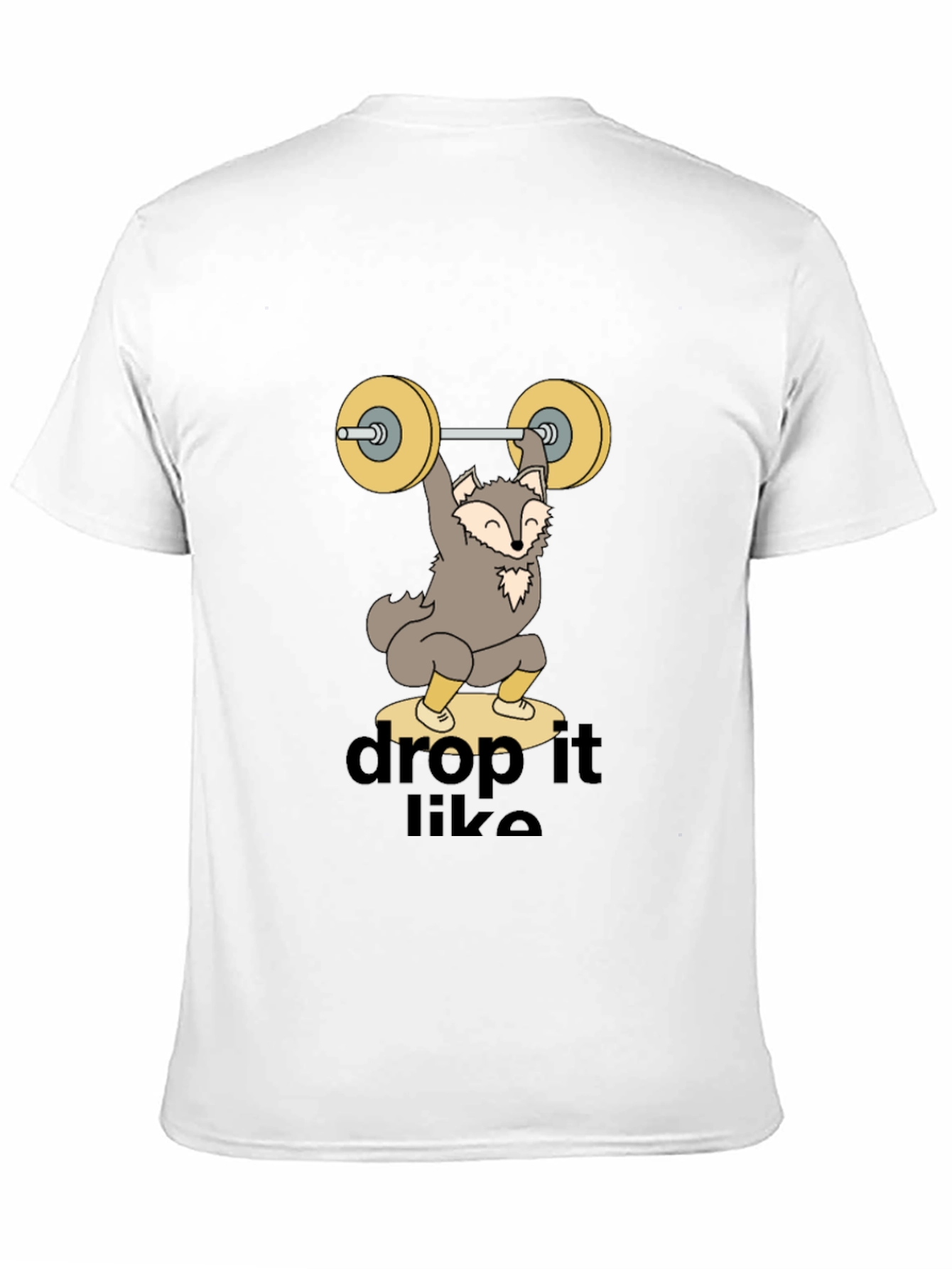 Black Funny Wolf Weightlifting Tee - Drop It Like a Squat view 11