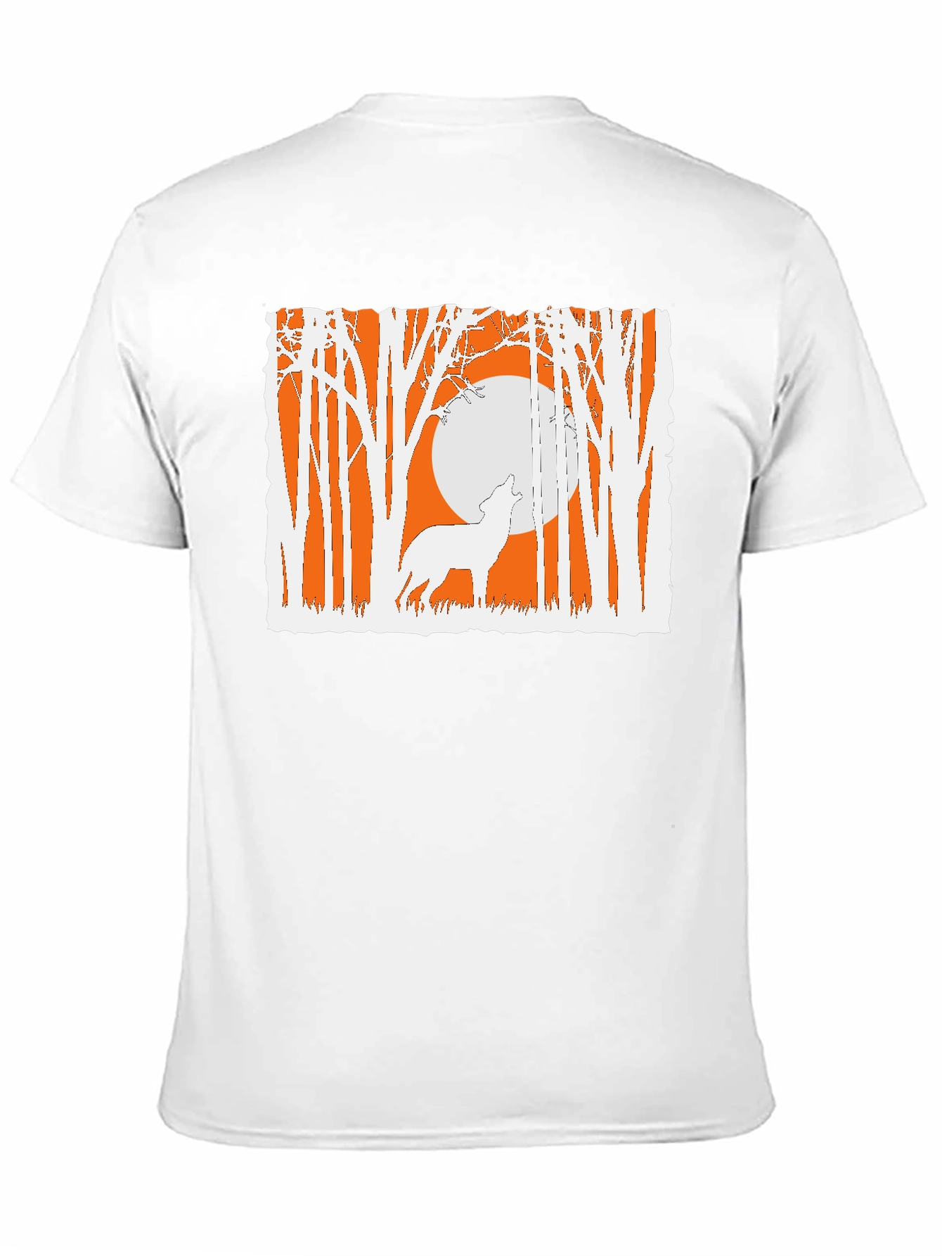 Black Wolf Moon Graphic Tee - Nature Inspired Black T-Shirt view 11