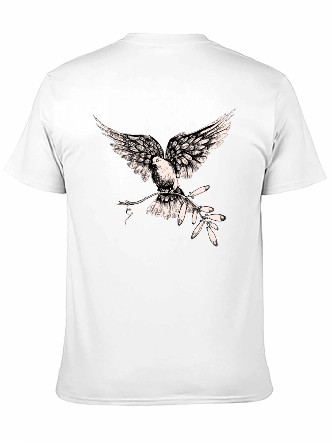 Black Dove Peace Branch Graphic Tee - Black view 11