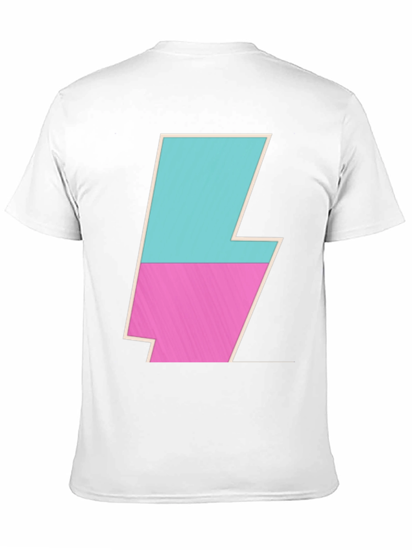 Black Retro Lightning Bolt Tee - Black Cotton Blend view 11