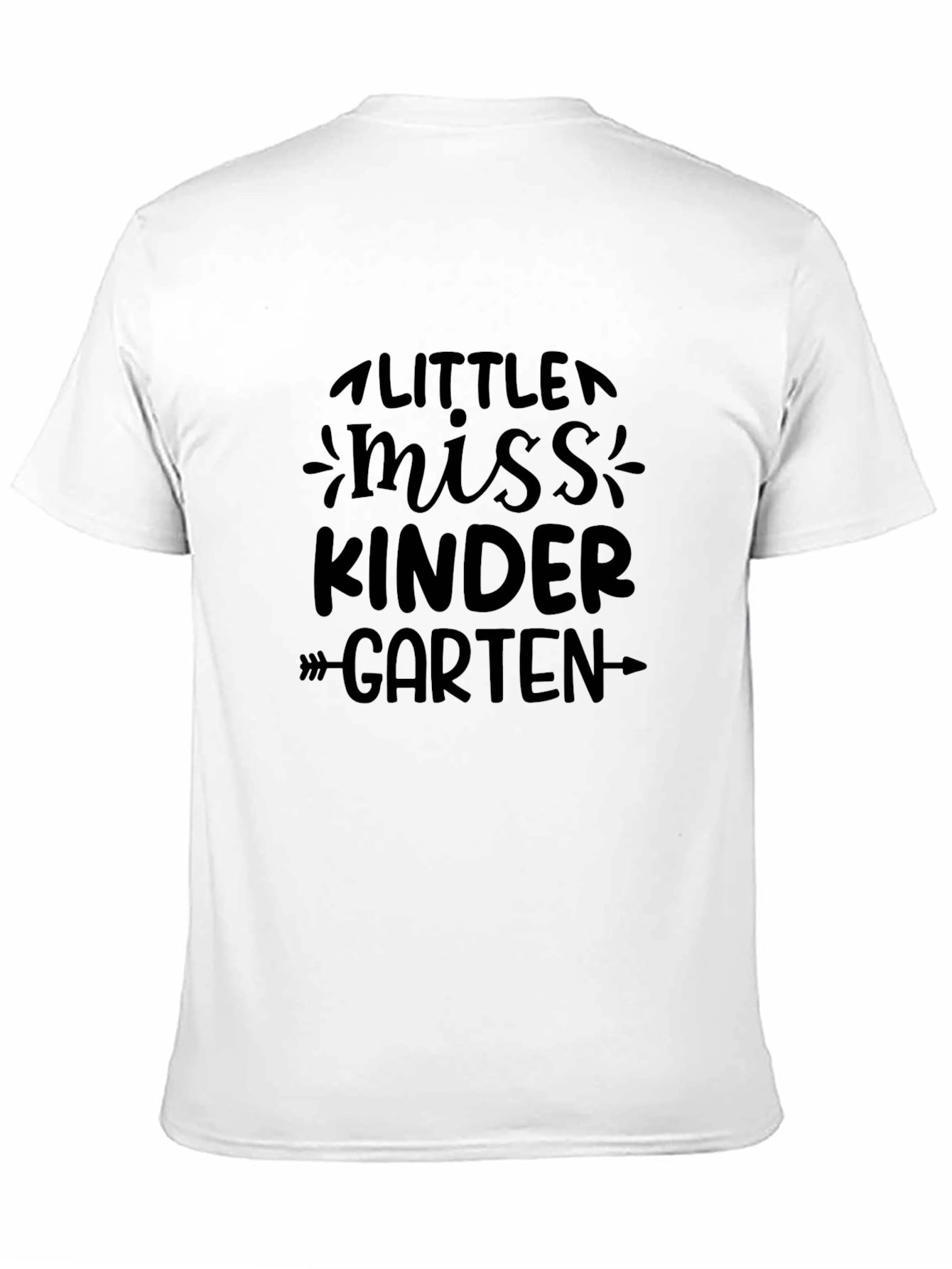 Black Little Miss Kindergarten Black T-Shirt view 11