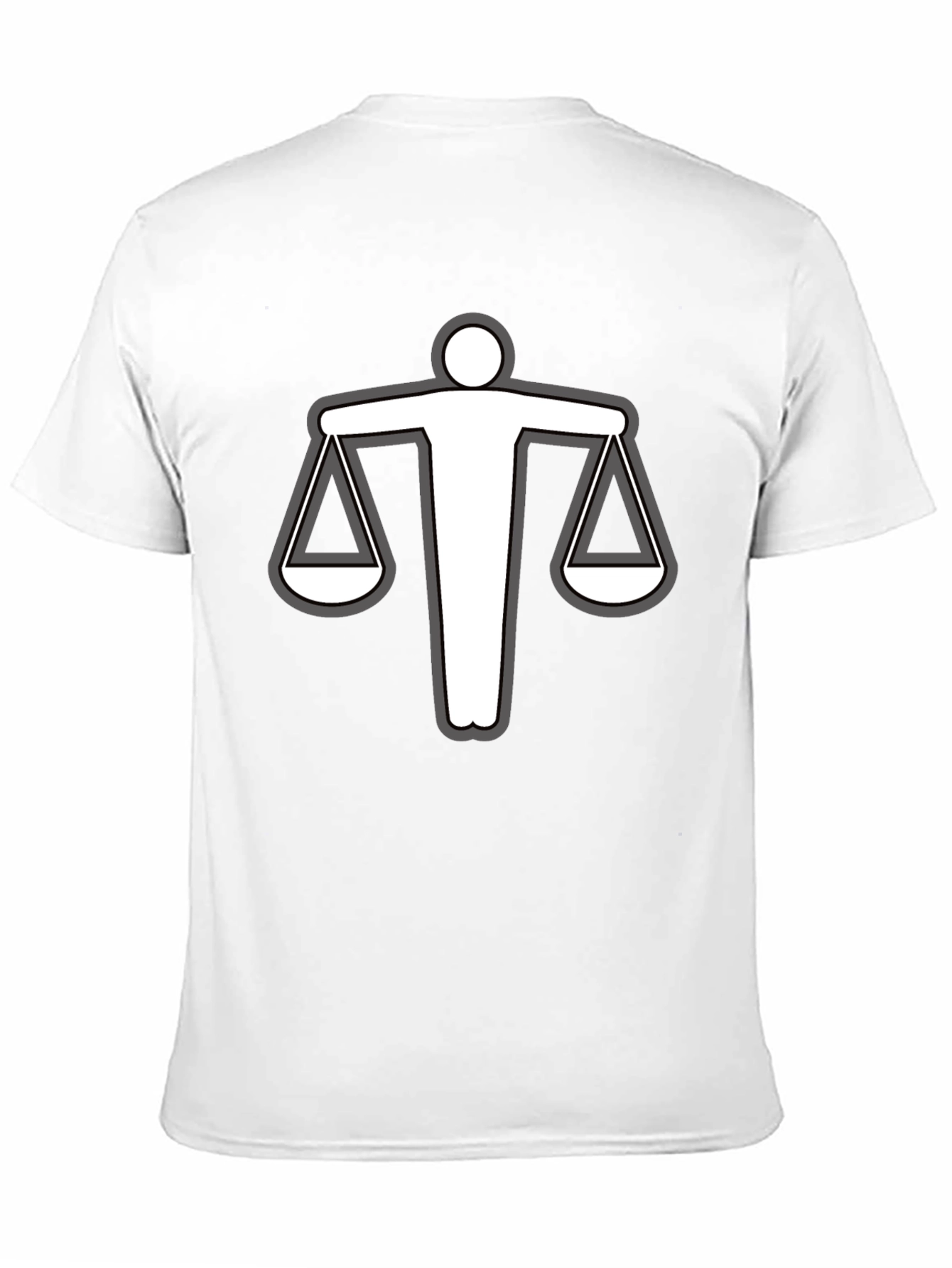 Black Scales of Justice Graphic T-Shirt - Black Cotton Tee view 11