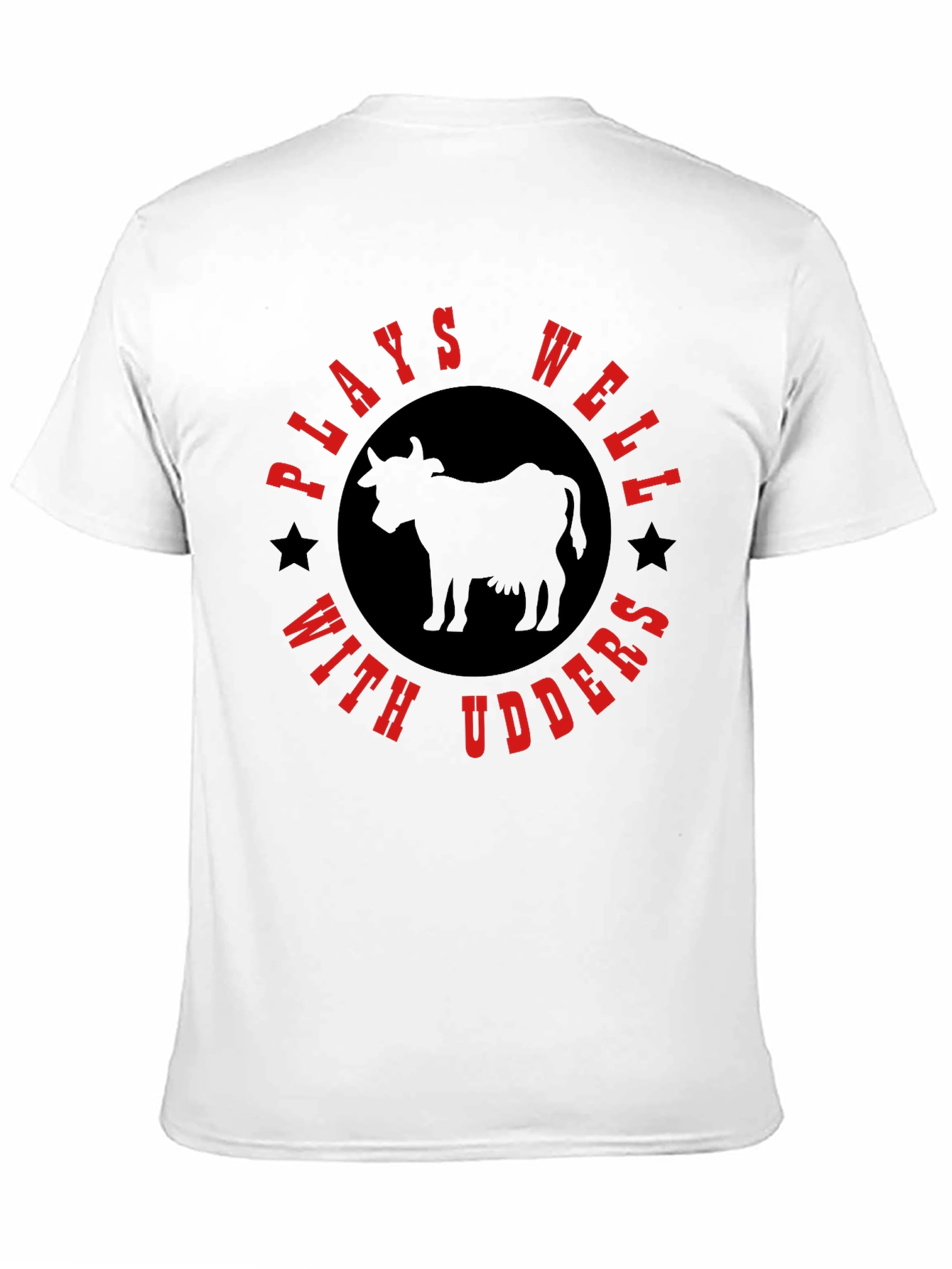 Black Plays Well With Udders Graphic Tee view 11