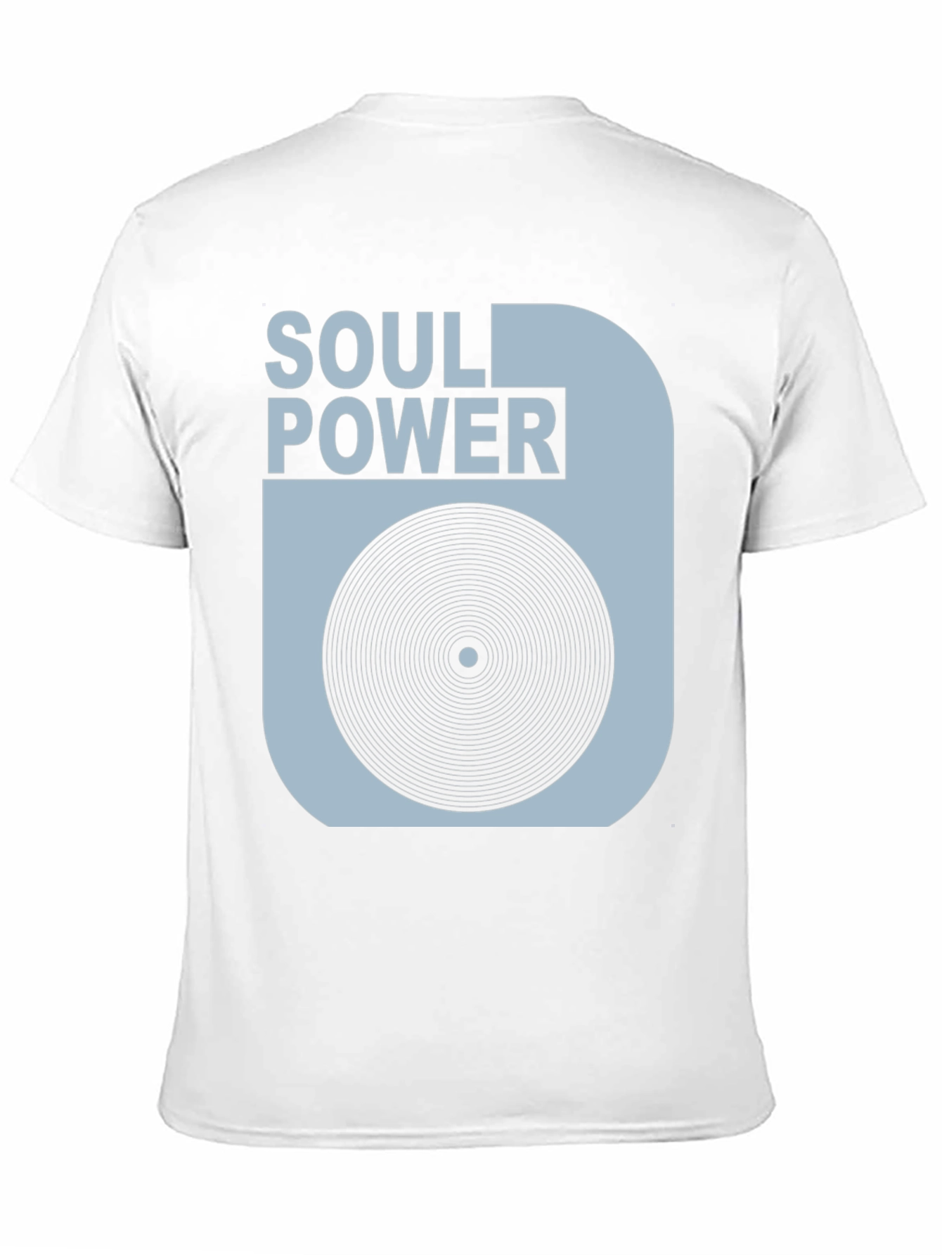 Black Soul Power Graphic Tee - Vintage Record Design view 11