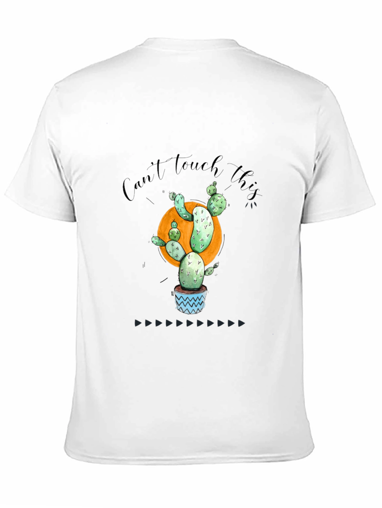 Black Cactus Graphic T-Shirt - "Can't Touch This" Fun Design view 11