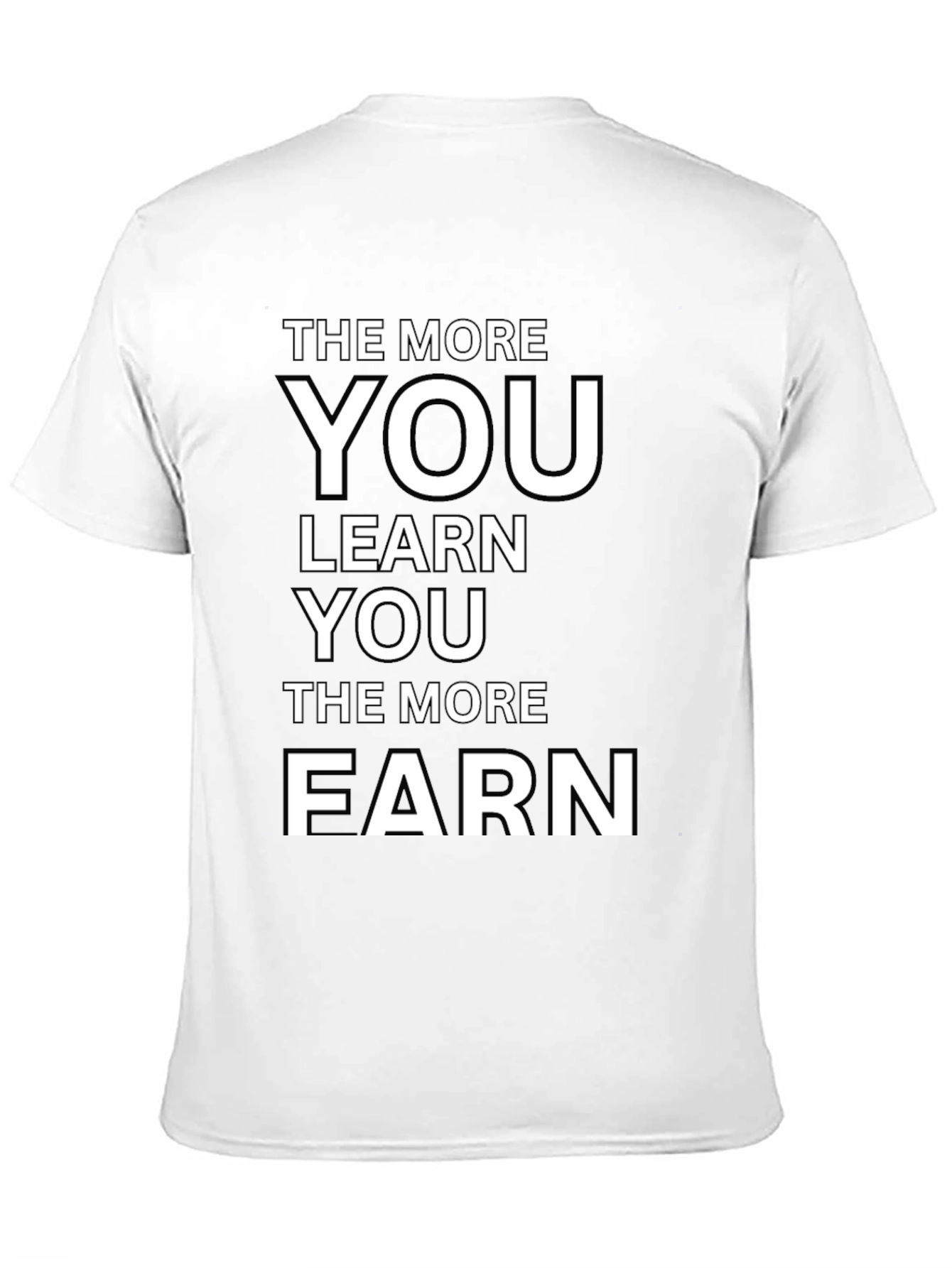 Black The More You Learn You Earn T-Shirt view 11