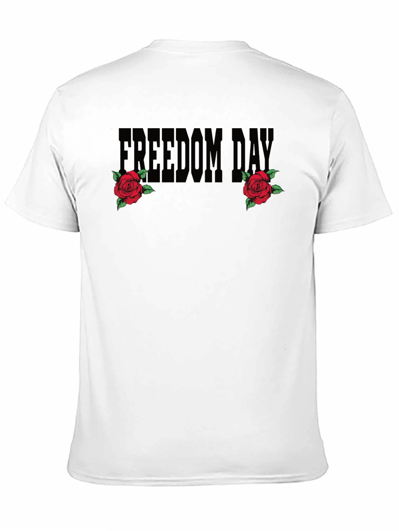 Black Freedom Day Rose Graphic T-Shirt view 11