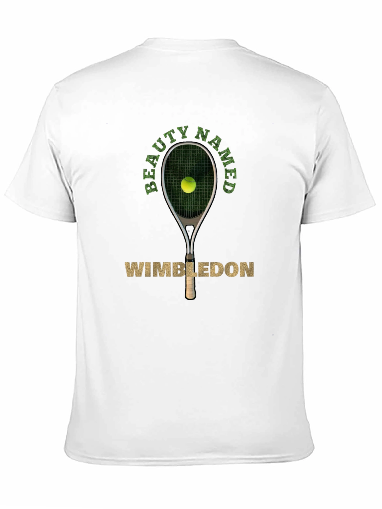 Black Wimbledon Beauty Named Tennis T-Shirt view 11