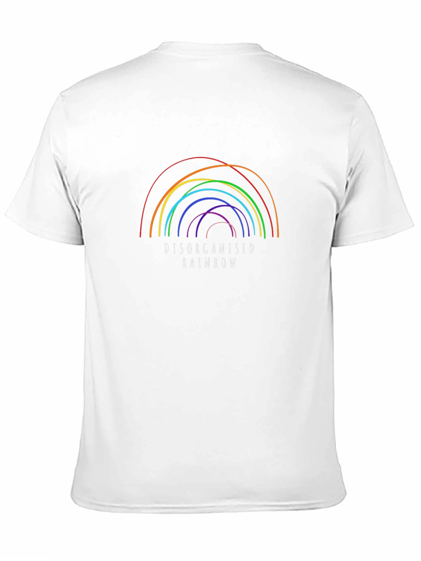 Black Disorganised Rainbow Black T-Shirt view 11