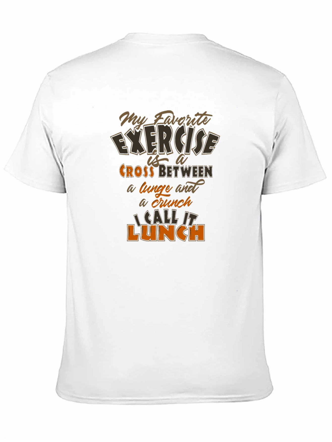 Black My Favorite Exercise Lunch T-Shirt view 11