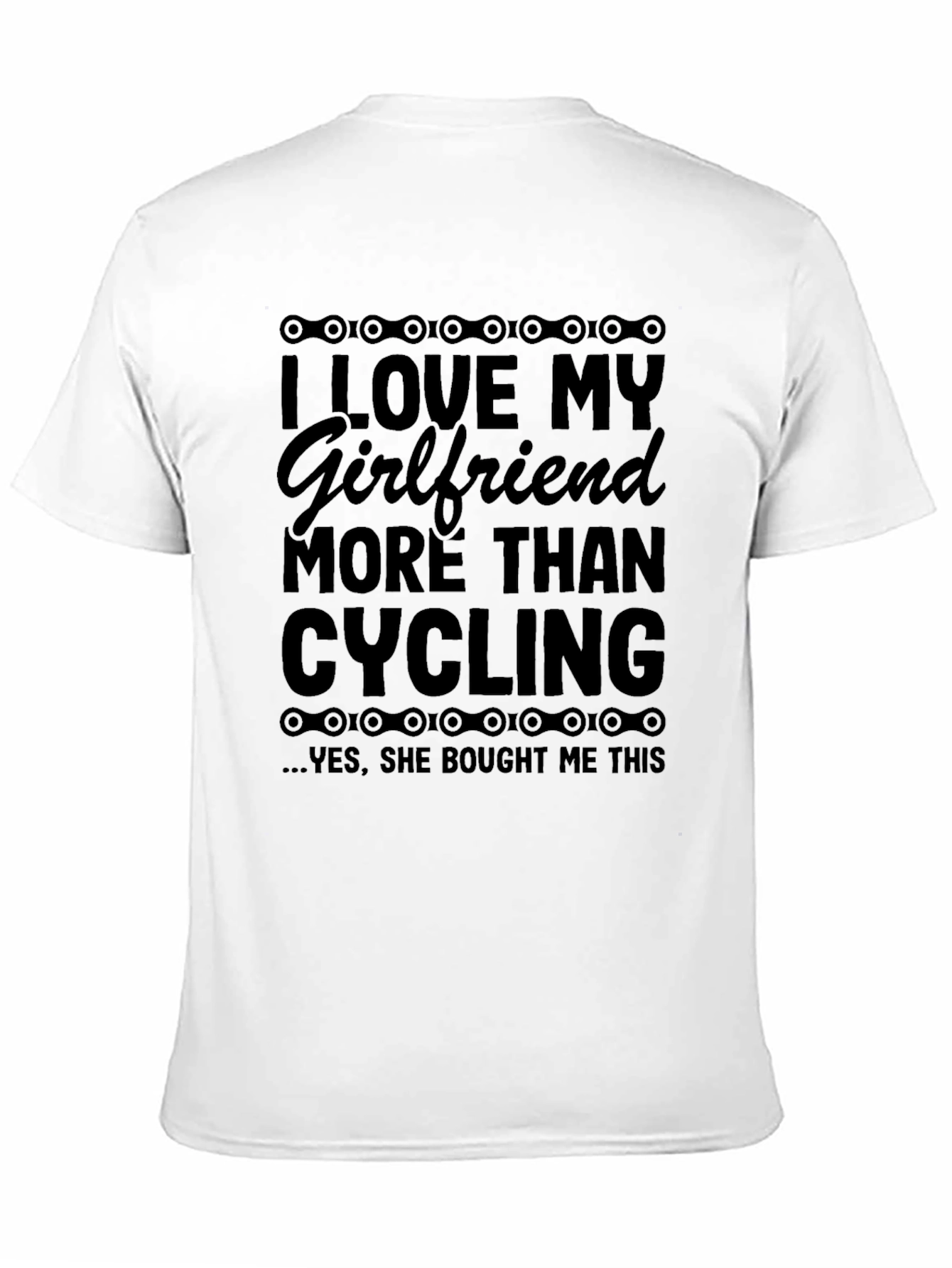Black I Love My Girlfriend Cycling Graphic T-Shirt view 11