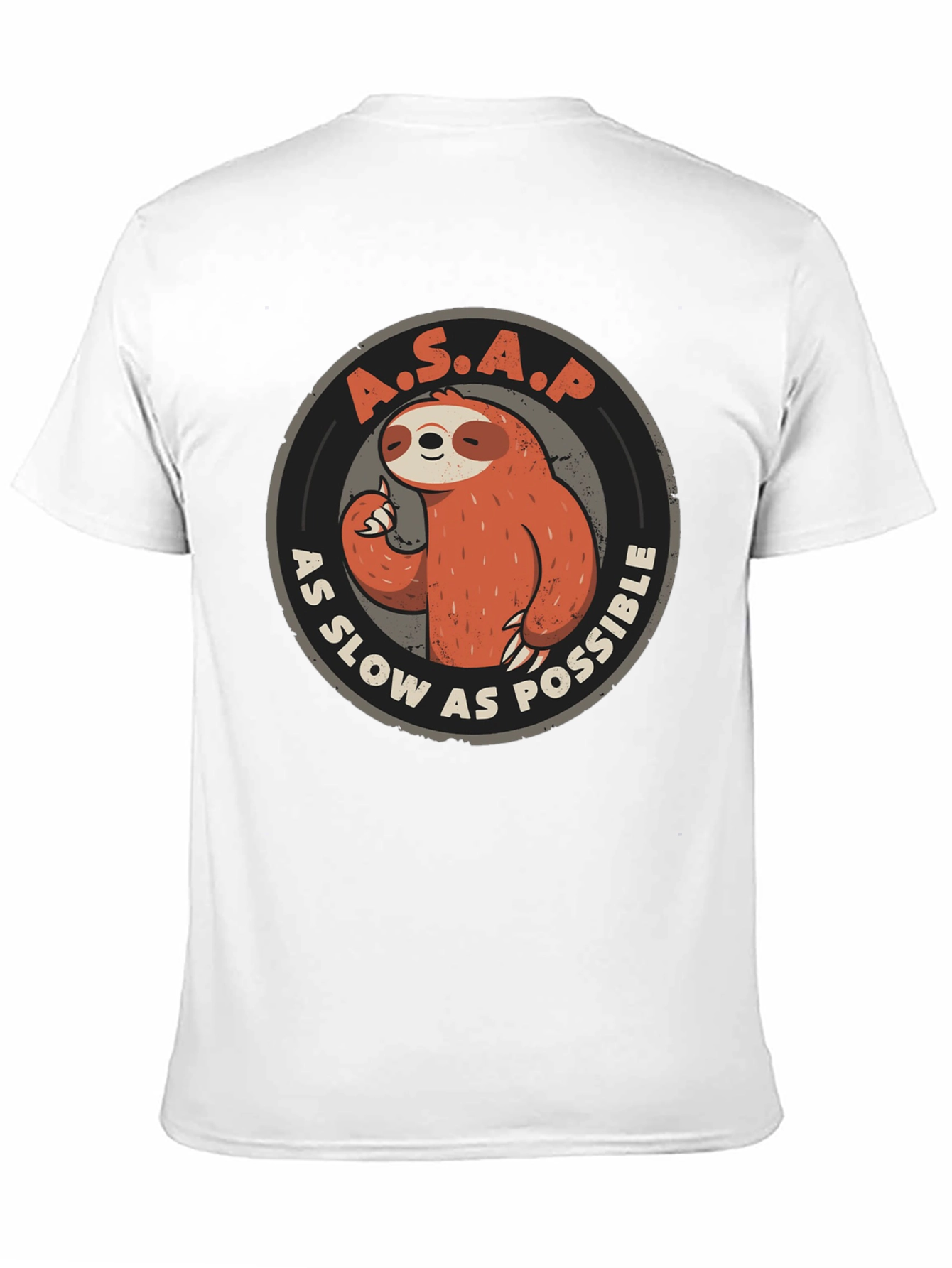 Black Funny Sloth A.S.A.P. Graphic T-Shirt - As Slow As Possible Tee view 11