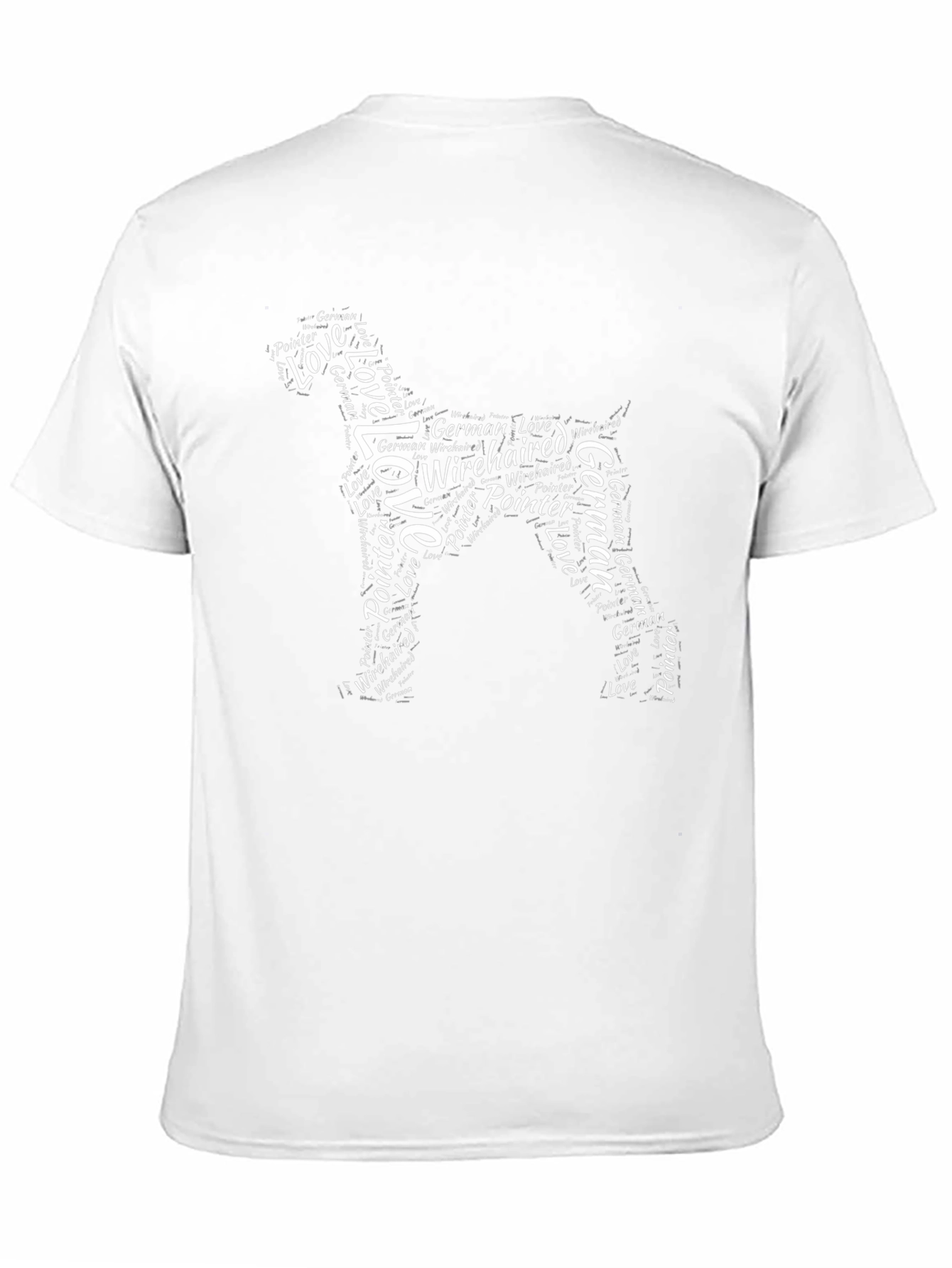 Black German Wirehaired Pointer Word Art T-Shirt view 11