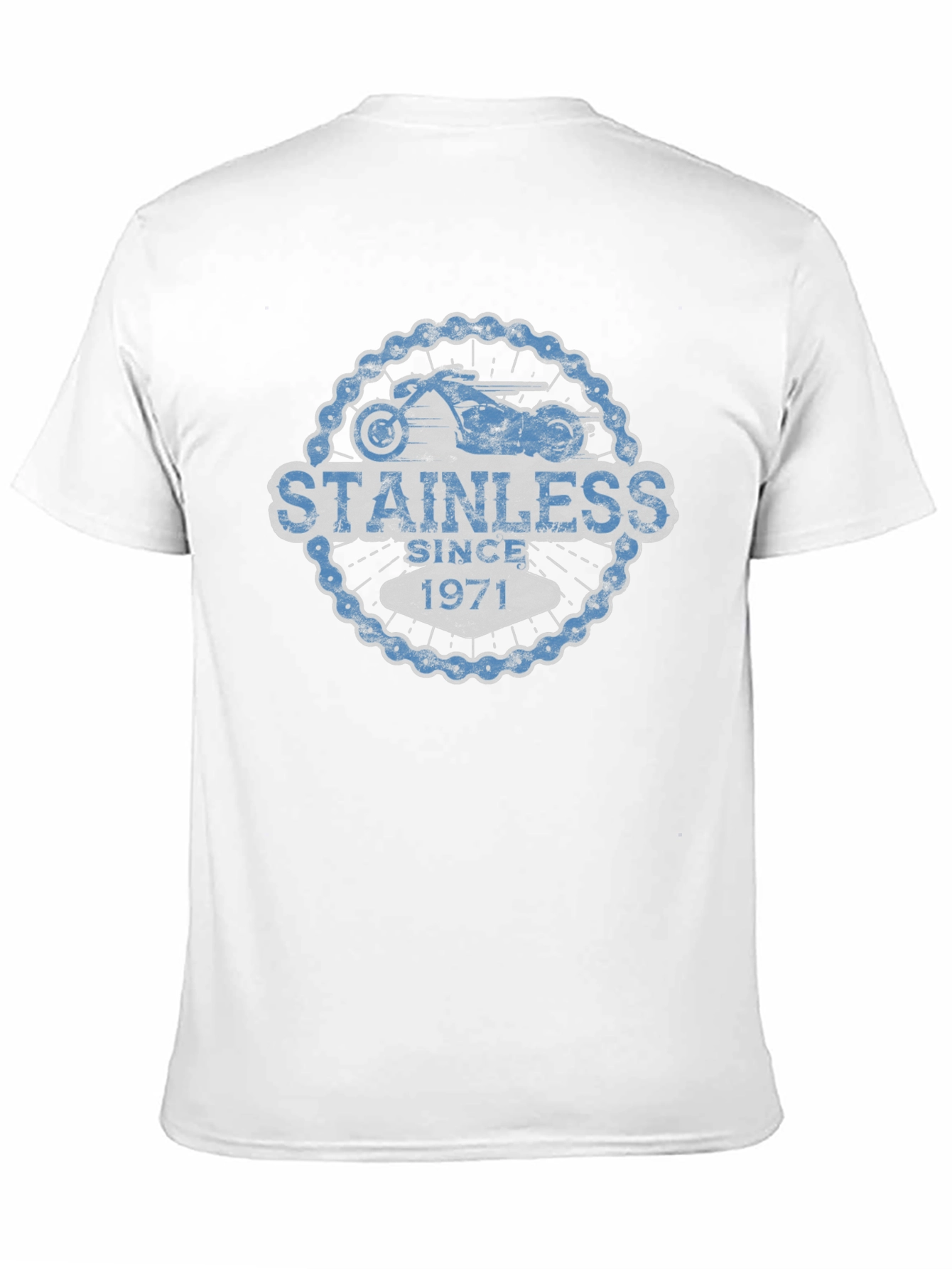 Black Stainless Since 1971 Motorcycle Graphic T-Shirt view 11