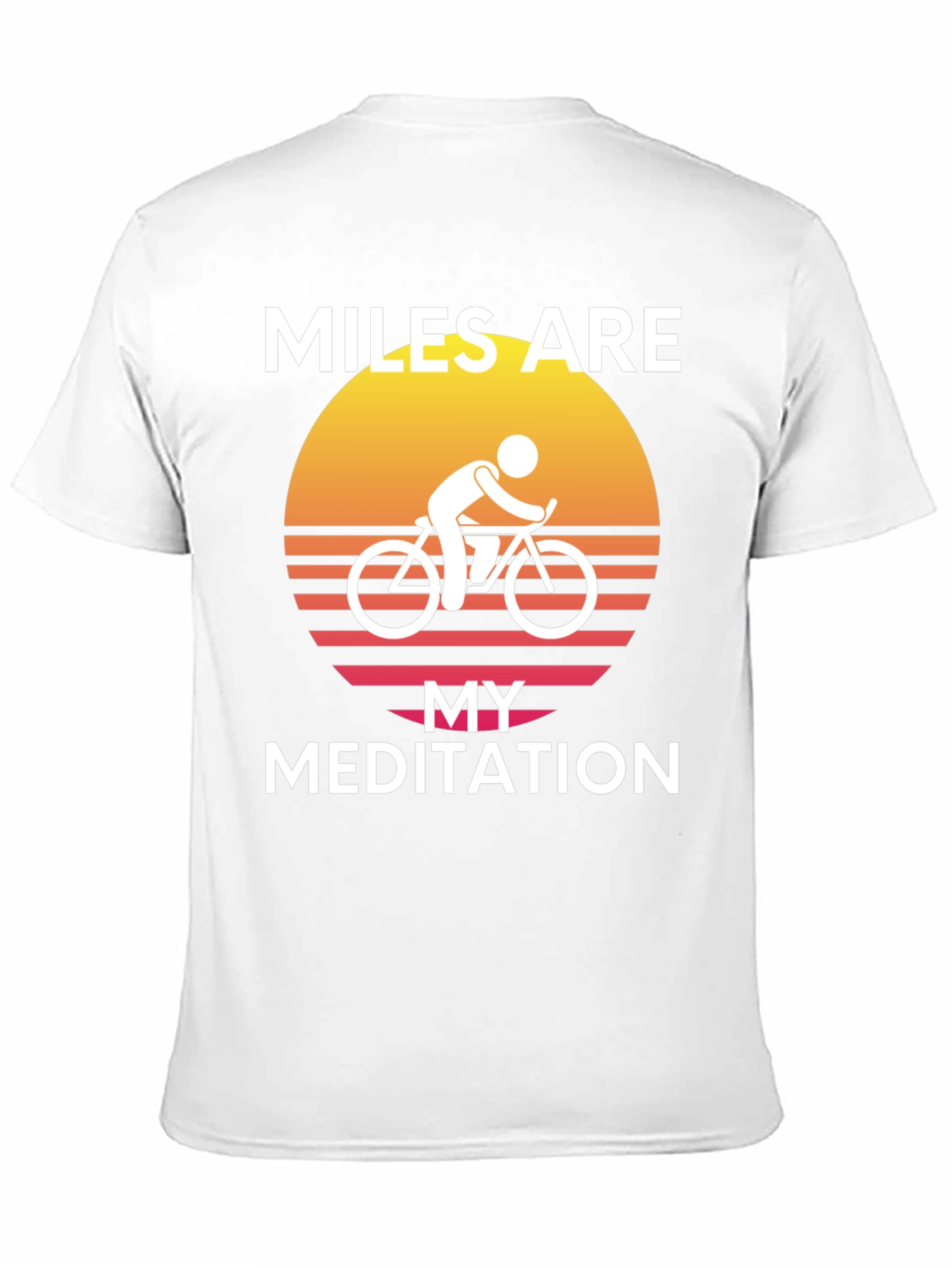 Black Miles Are My Meditation Graphic T-Shirt - Cycling view 11