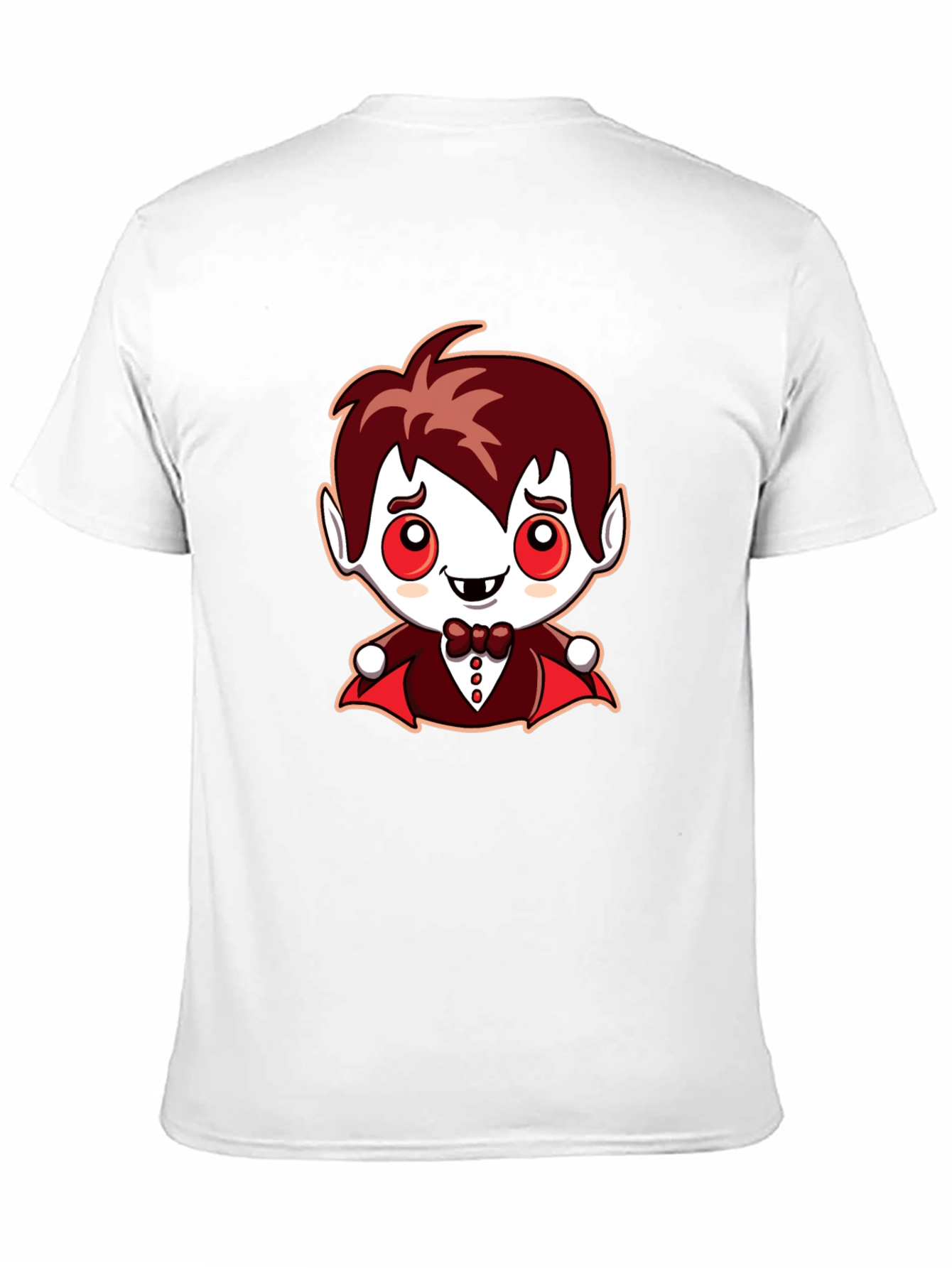 Black Cute Cartoon Vampire Graphic Tee view 11