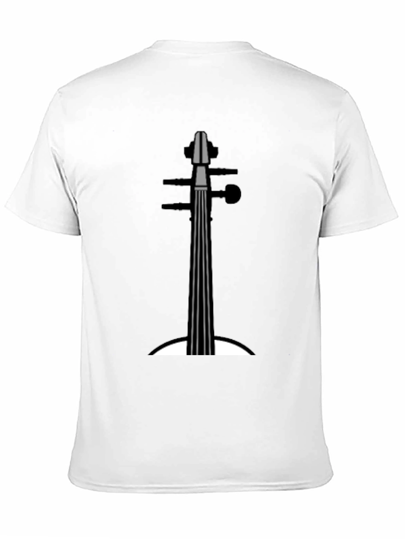 Black Cello Graphic Tee - Musician's Black T-Shirt view 11