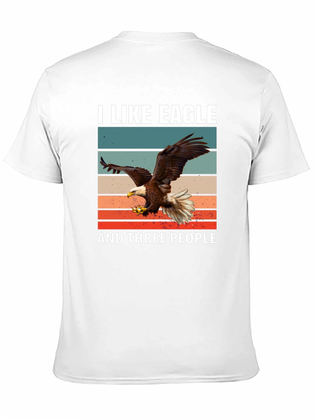 Black I Like Eagle and Three People T-Shirt view 11