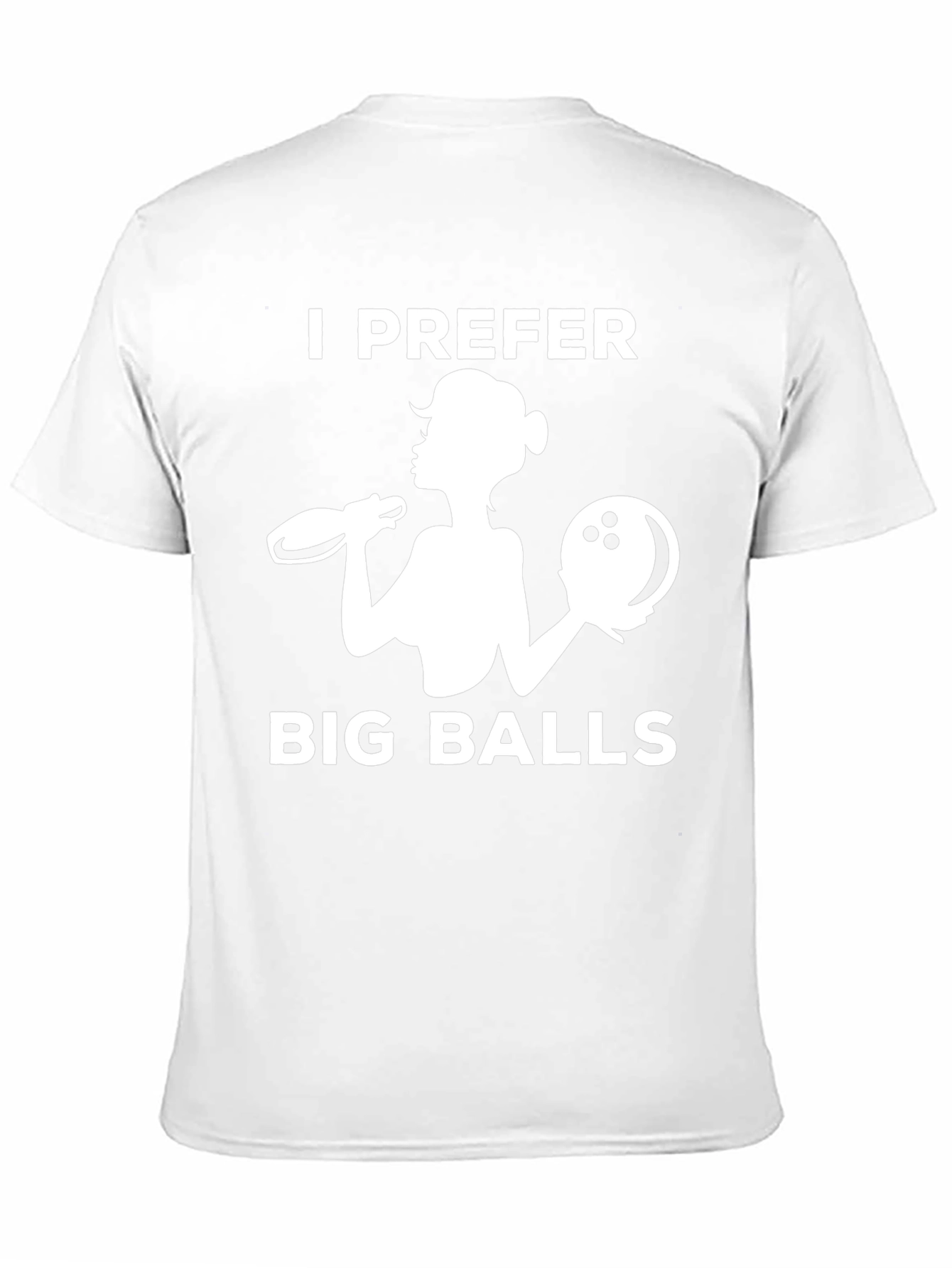 Black I Prefer Big Balls Funny Bowling T-Shirt view 11