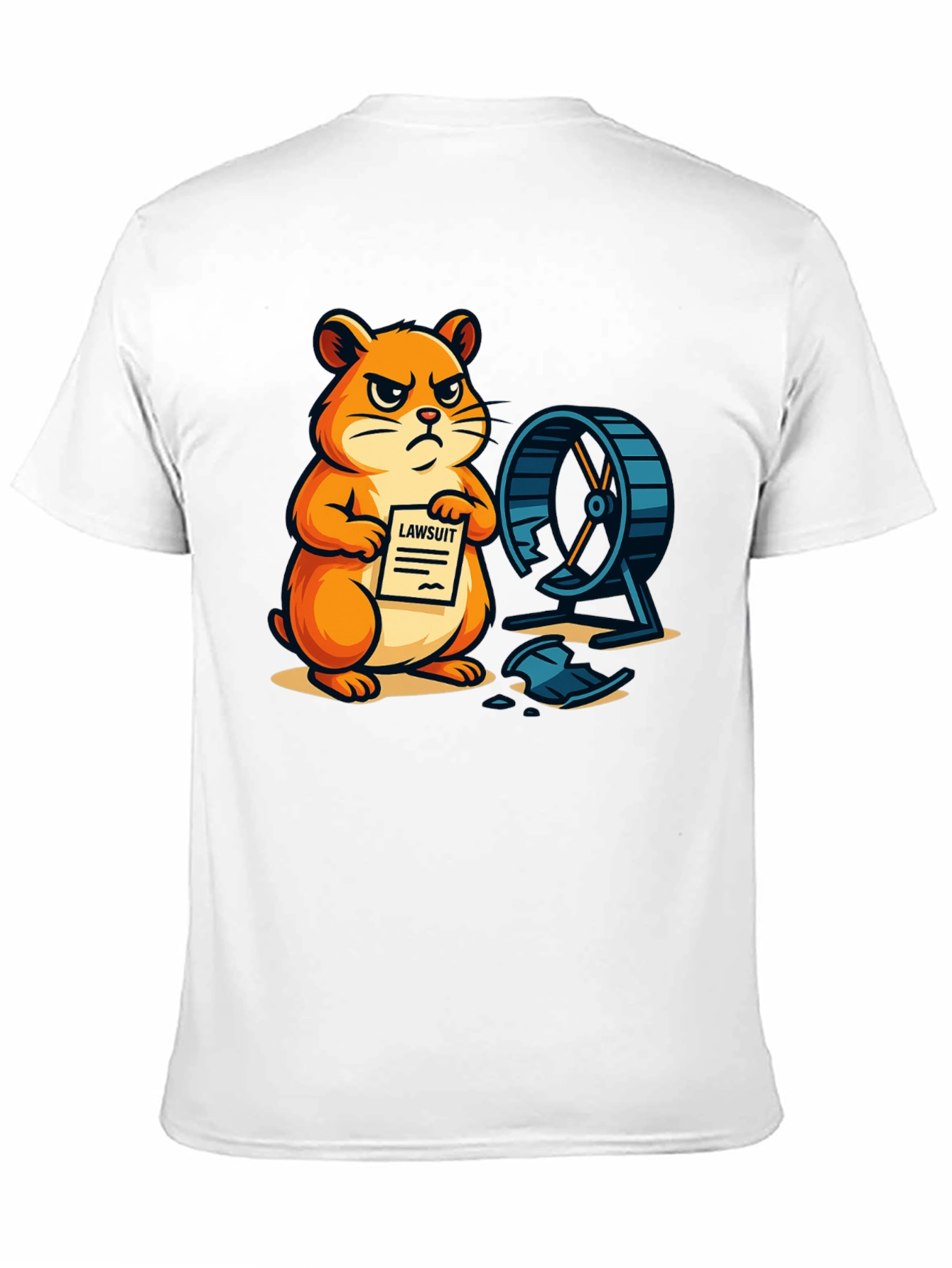 Black Hamster Lawsuit Graphic T-Shirt view 11