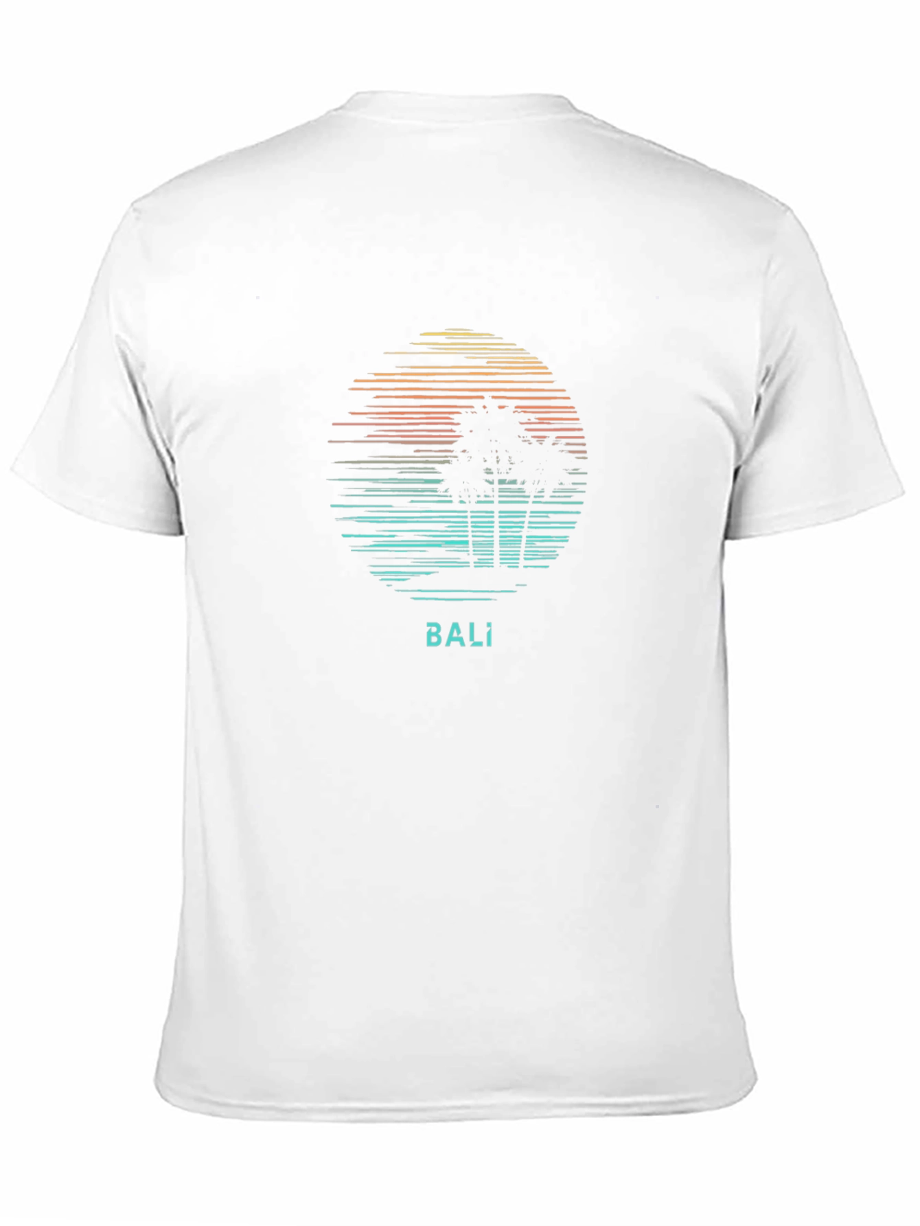 Bali Graphic Tee - Retro Palm Tree Sunset Shirt - 11