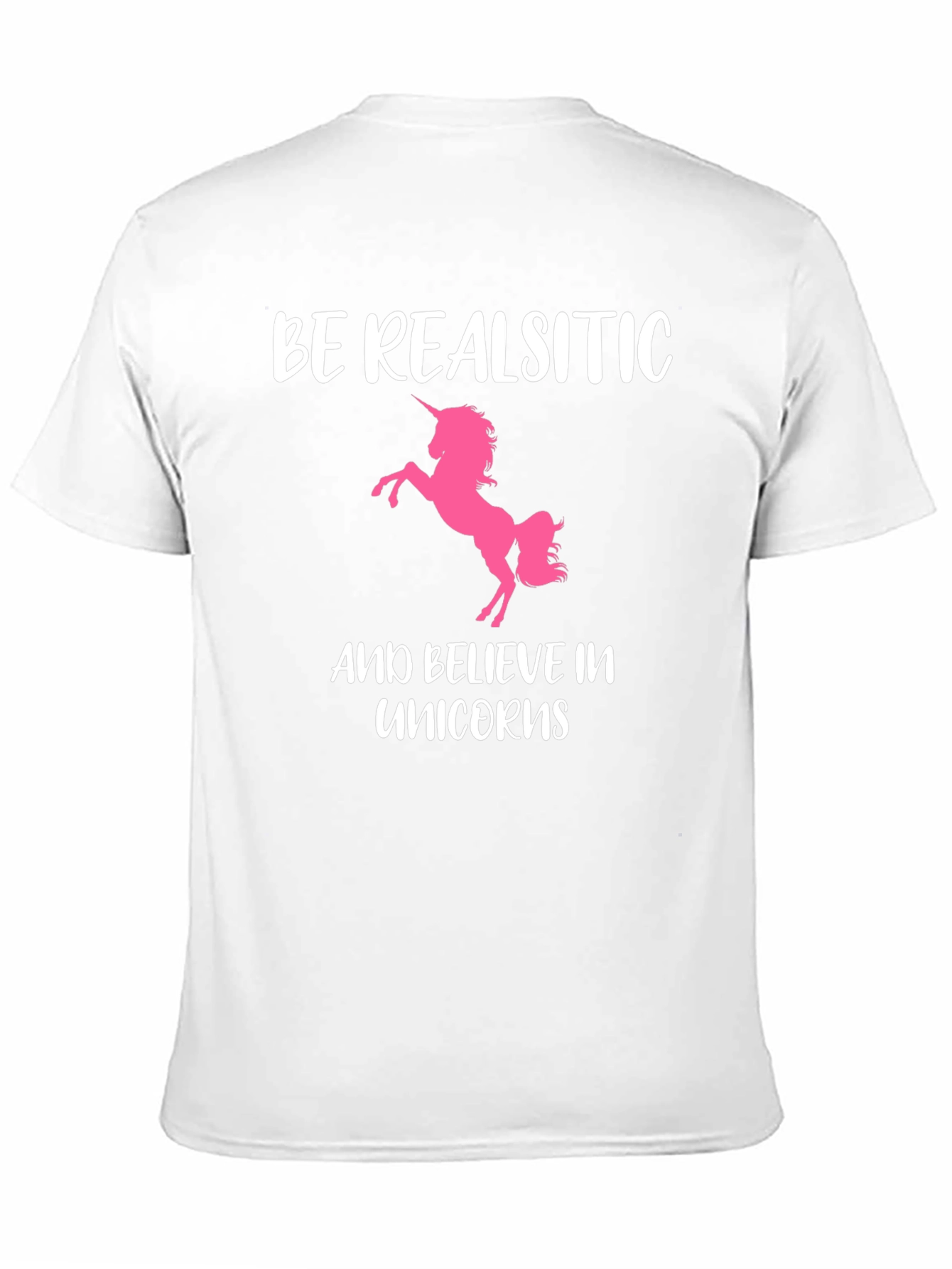 Black Be Realistic Unicorn Black T-Shirt view 11