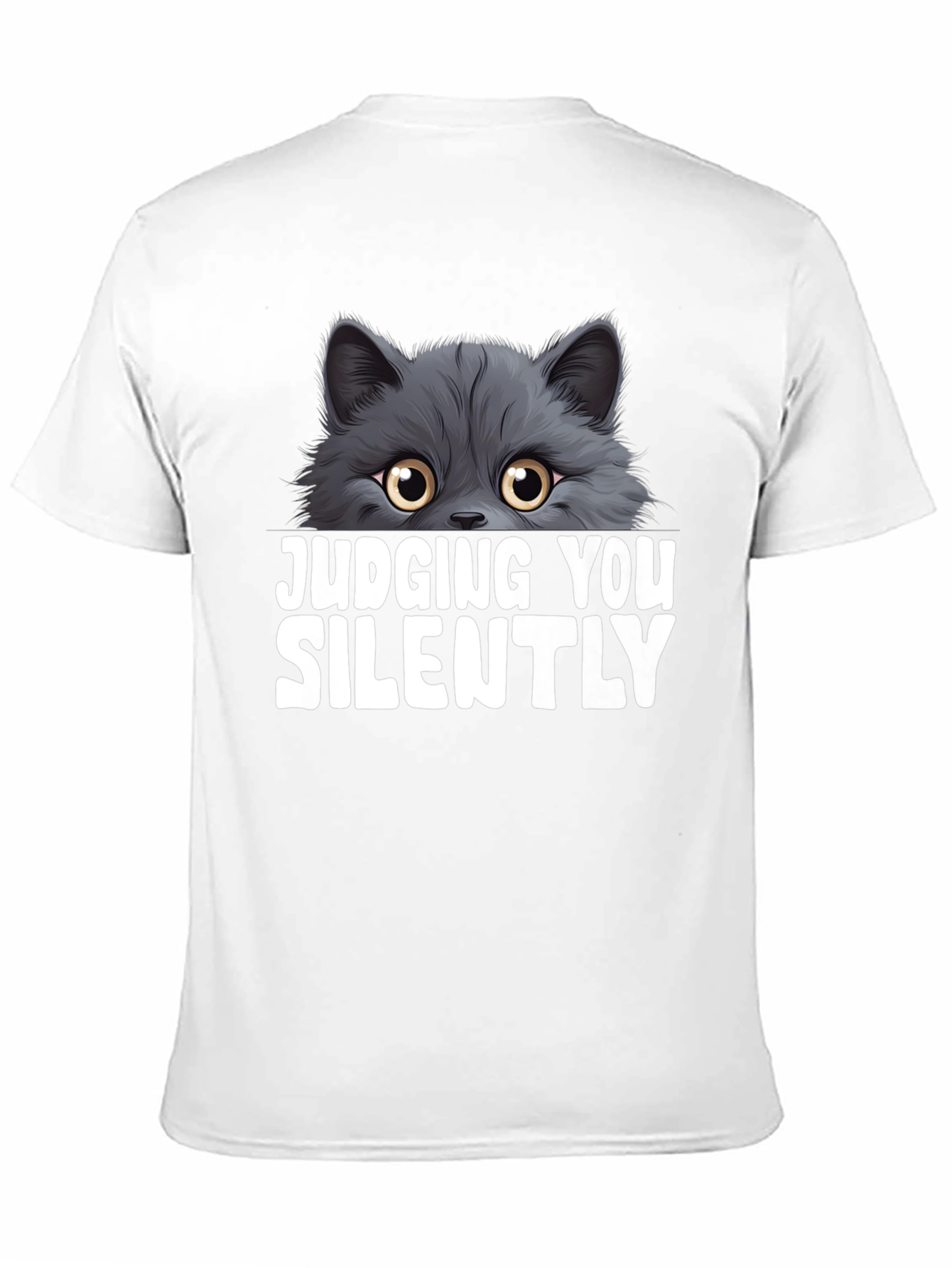 Black Judging You Silently Cat T-Shirt view 11