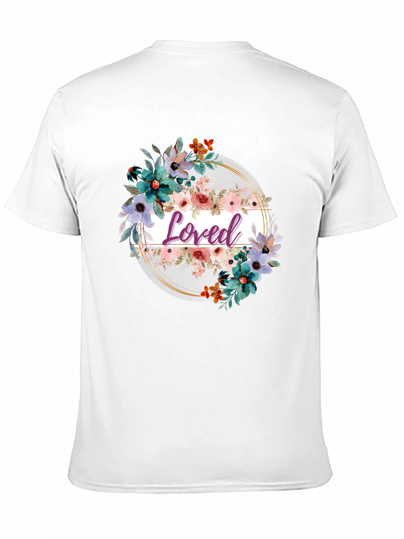 Black Floral Loved T-Shirt view 11