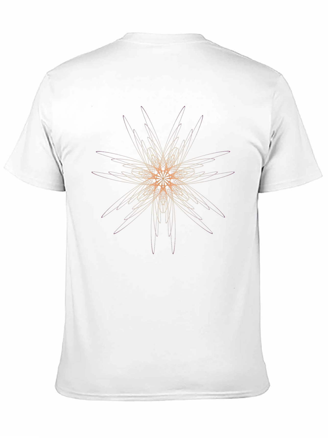 Black Geometric Starburst Graphic Tee - Modern Casual Style view 11