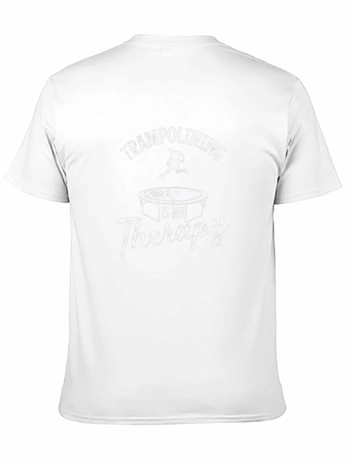 Black Trampolining Therapy Graphic Tee - Black Cotton T-Shirt view 11