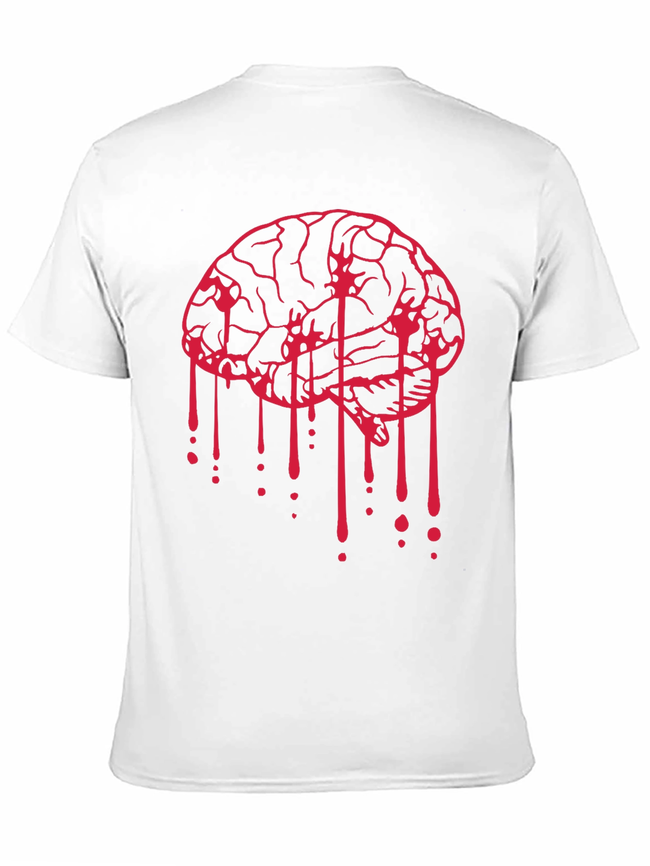 Black Bleeding Brain Graphic Tee - Black view 11
