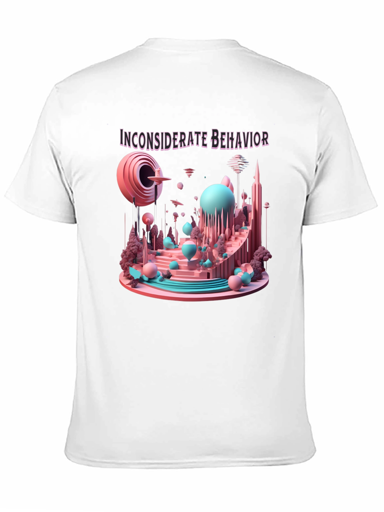 Black Inconsiderate Behavior Black Graphic Tee view 11