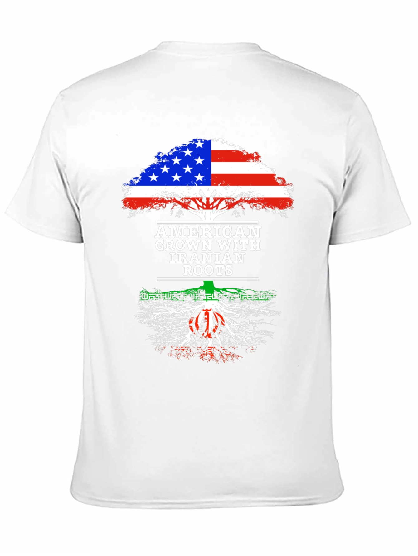 Black American Grown Iranian Roots T-Shirt view 11