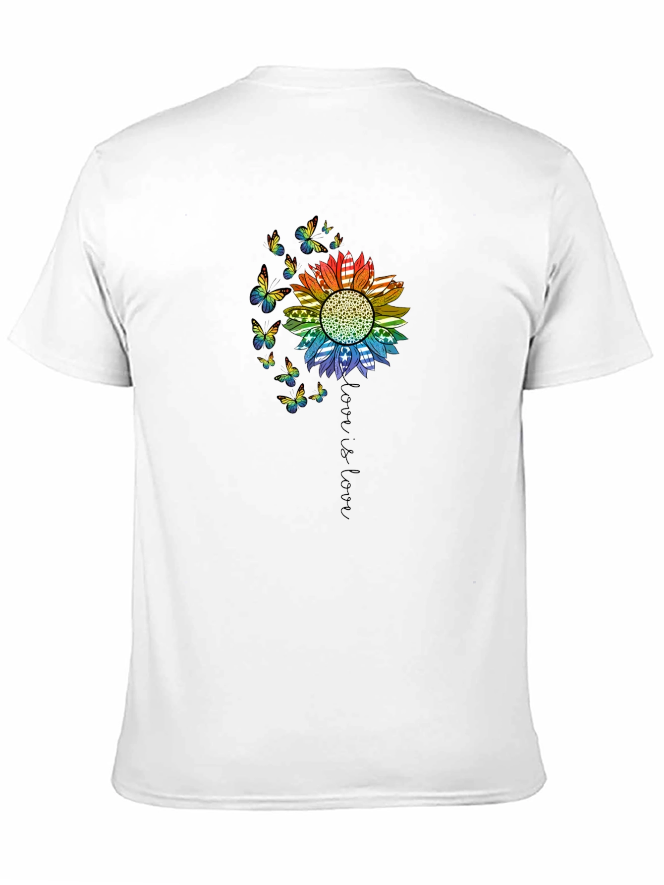 Black Love is Love Rainbow Sunflower Tee view 11